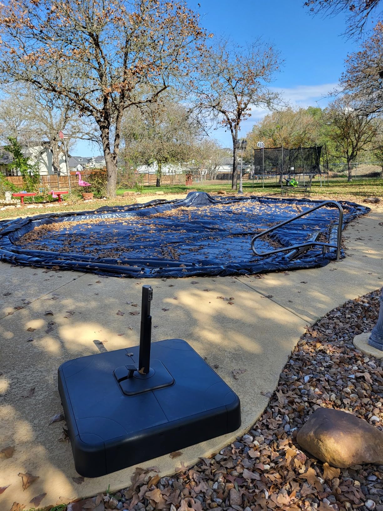 Blue Wave Bronze 20 ft x 40 ft Rectangular Winter In Ground Pool Cover - Blocks Debris & Sunlight with 8-Year Protection for Off-Season - With Solid Polyethylene Shield, 4 ft Overlap, Cable, Winch customer photo 1