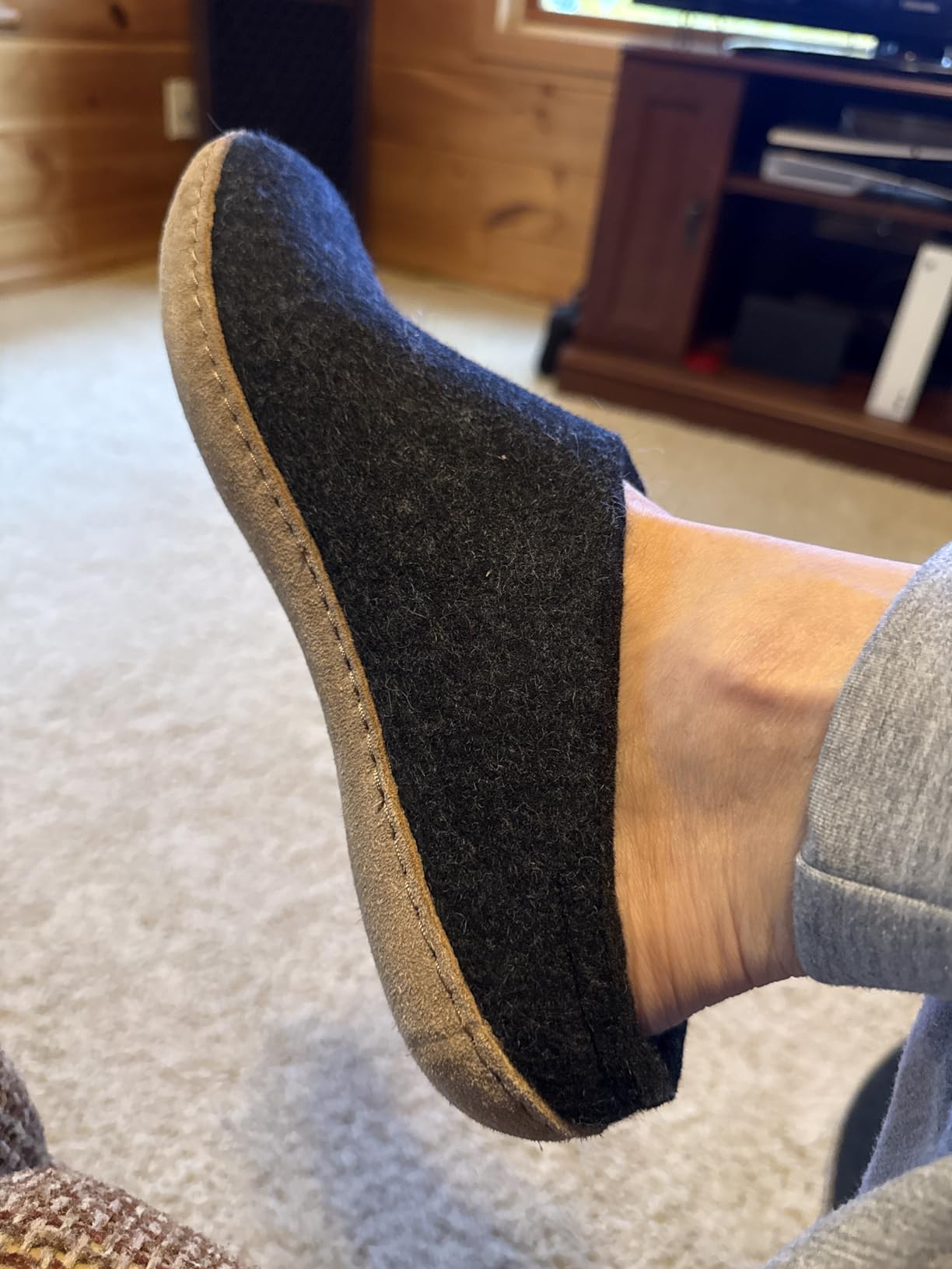 Glerups 100% quality wool mix Slipper with leather sole - Unisex Slip-on customer photo 1