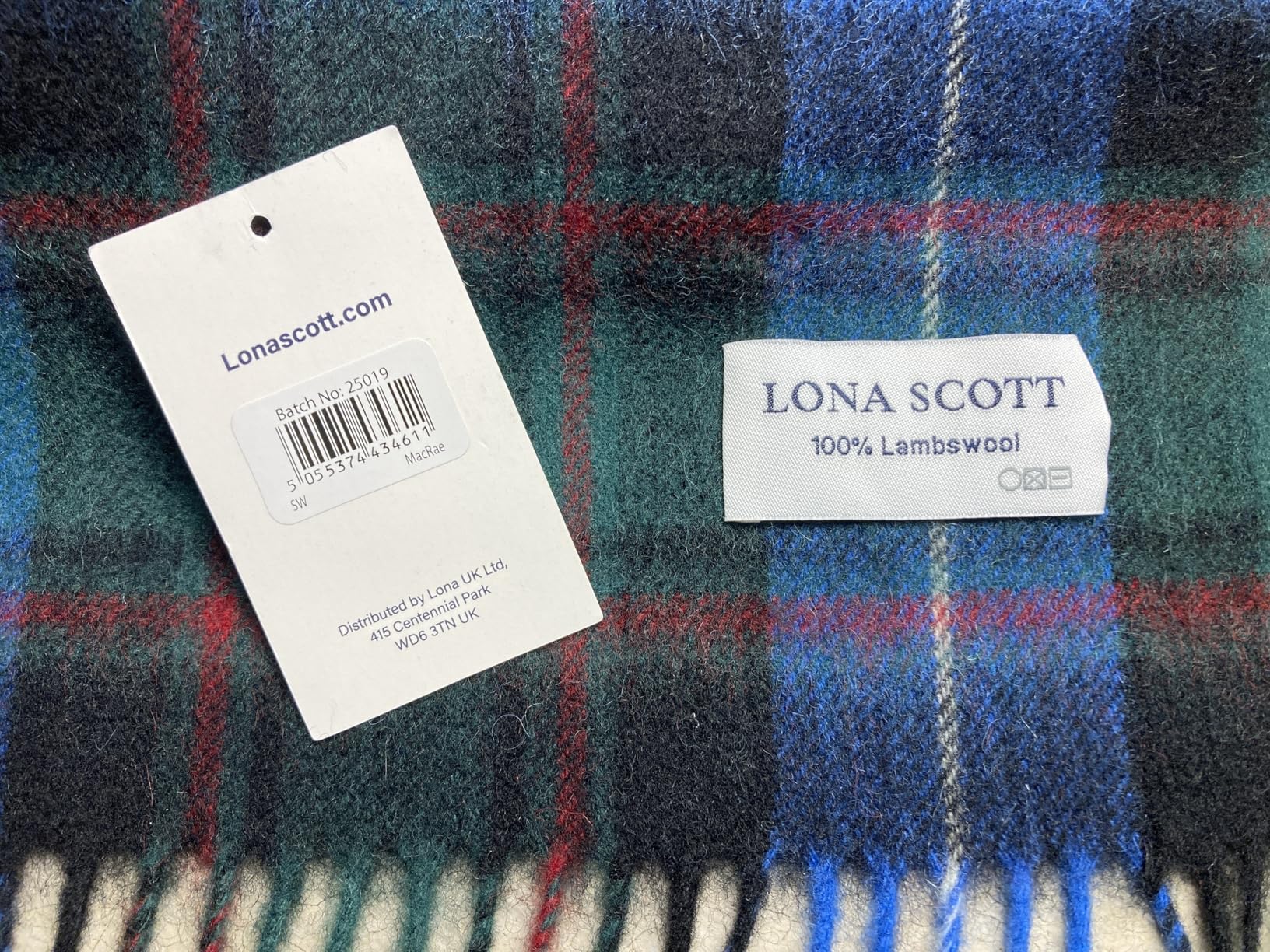 Oxfords Cashmere 100% Lambswool Tartan Plaid Scarf customer photo 1
