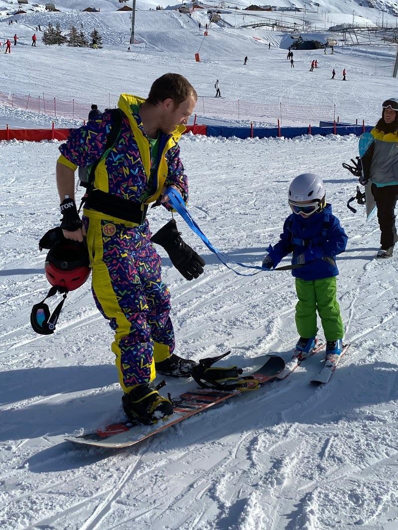 Launch Pad Toddler Ski Harness with Leash - Ski Harness for Kid w/ 7' Elasticized Leash, Easy Lift Handle & Built-in Backpack customer photo 2