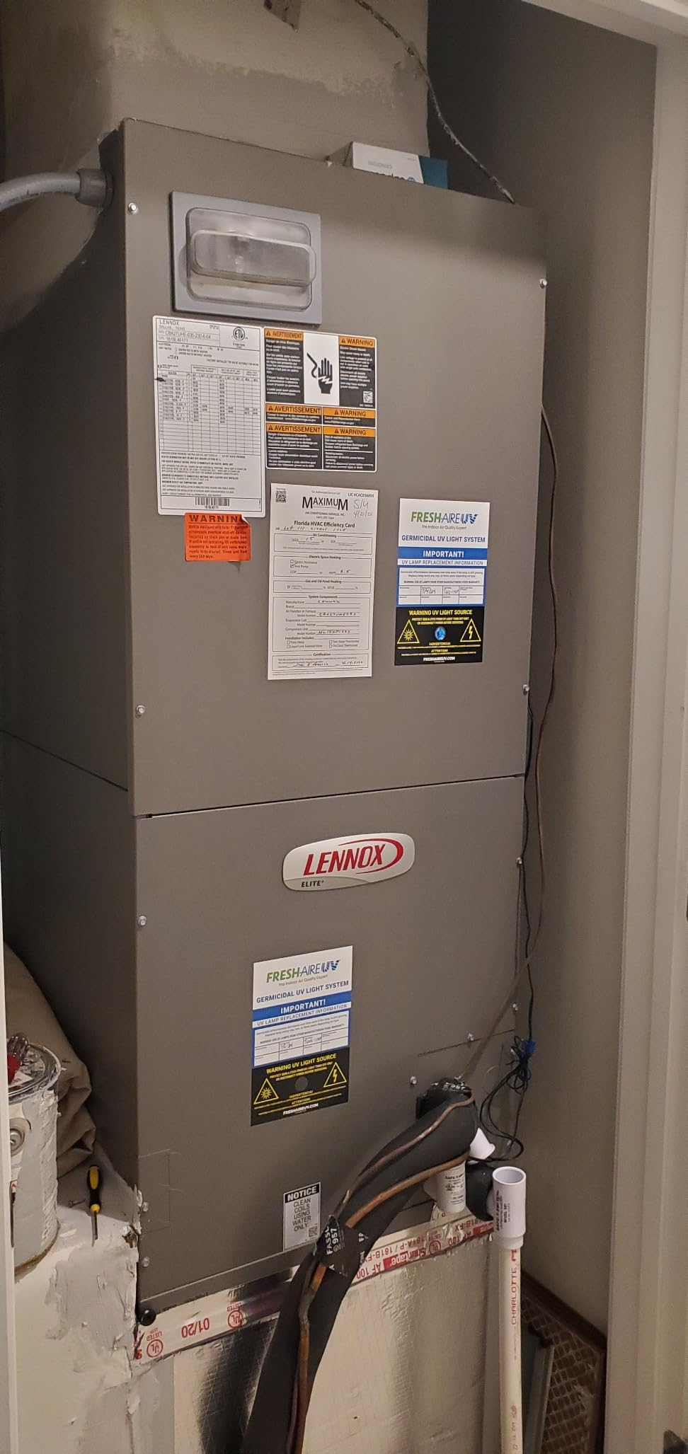 Fresh-Aire UV 24V HVAC UV Light Air Purification System - 254 NM Wavelength for Whole House Protection - Furnace and Air Handler Kit Made in USA customer photo 2