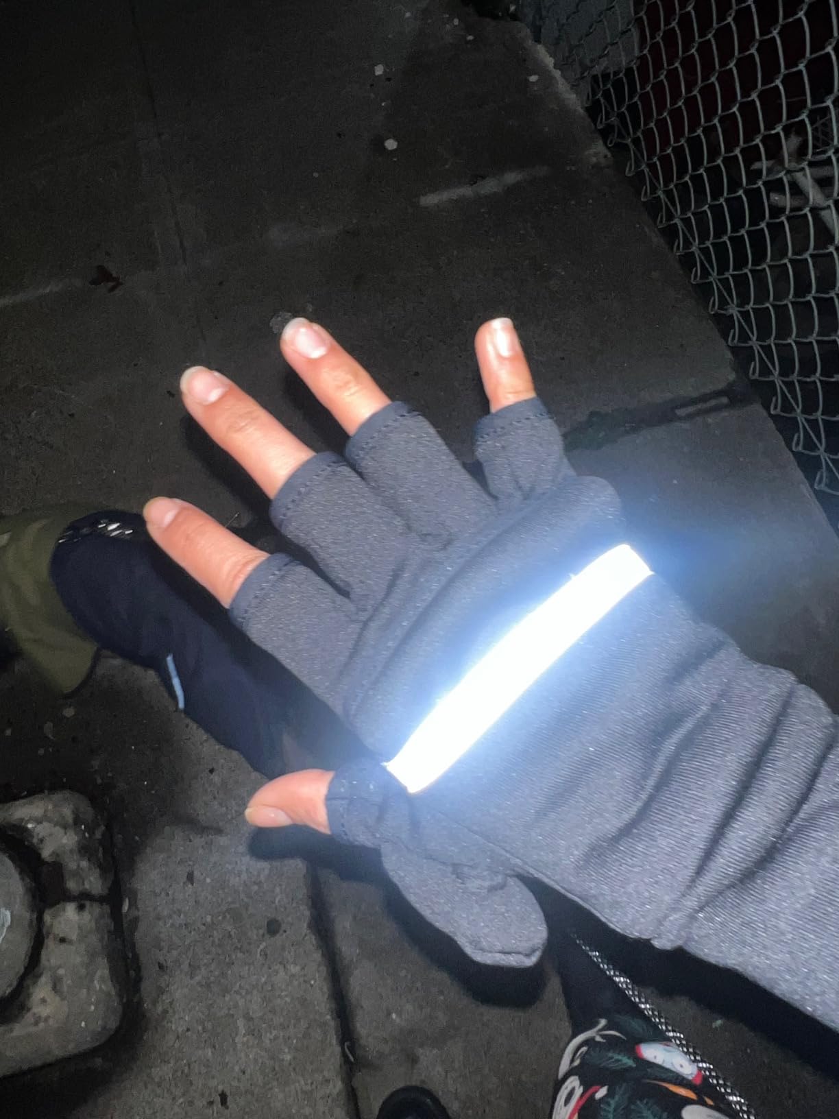 TrailHeads Convertible Running Mittens for Women - Fingerless Gloves with Reflective Accents - Running, Hiking Gloves Black customer photo 2