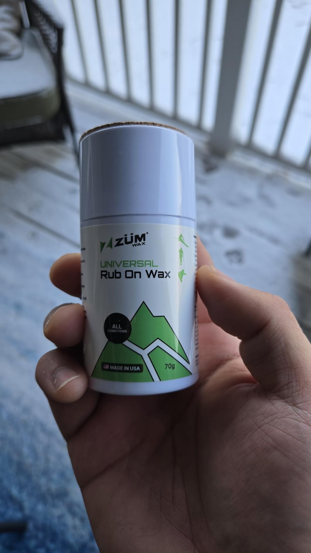ZUMWax Rub-On Ski/Snowboard/Nordic/Cross-Country Wax 70g, Universal customer photo 2