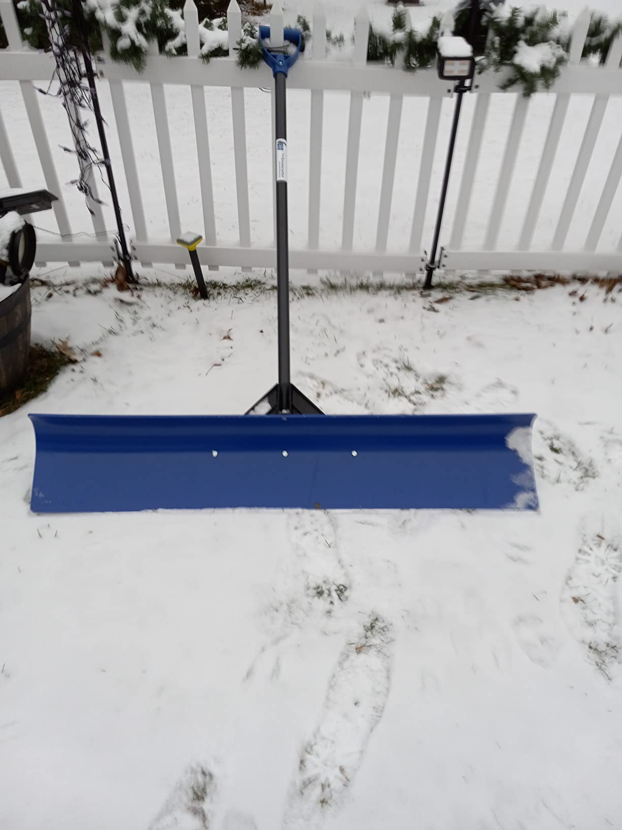 36-Inch Snow Pusher & Barn Shovel #36UPH | Heavy Duty 36-Inch Plastic Blade | Snow Removal for Driveway, Doorway, Sidewalks | Commercial & Residential (Blue) customer photo 1