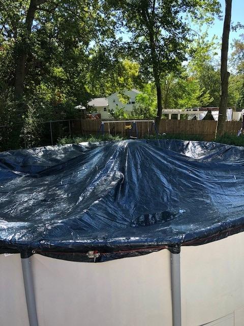 Buffalo Blizzard Deluxe 28 ft Round Winter Pool Cover | Blue/Black Heavy Duty Cover for Closing Above Ground Swimming Pools | Easy to Install | Cold & UV Resistant | Shields from Seasonal Debris customer photo 2