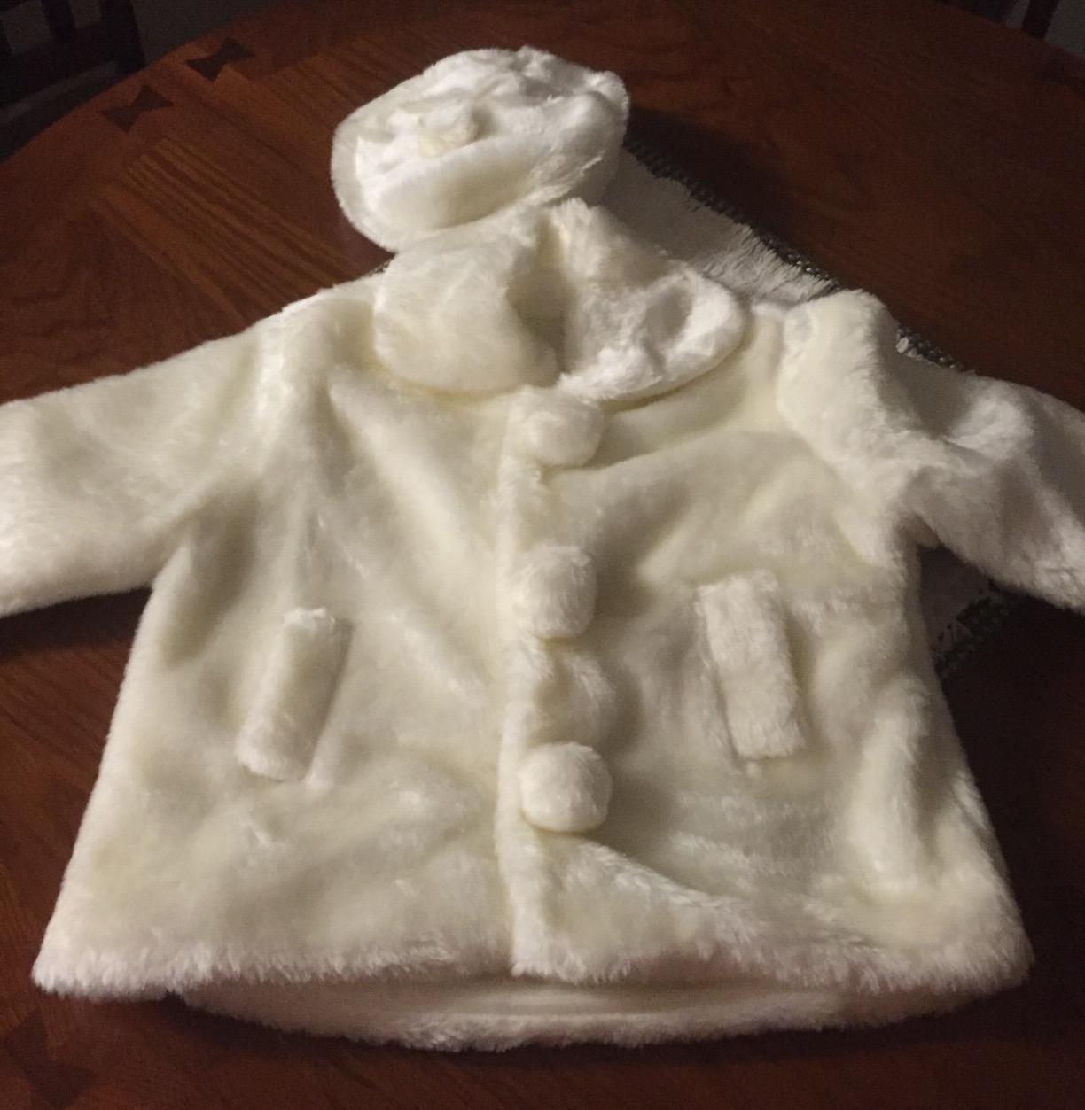 Little Girls Faux Fur Coat with Hat customer photo 1