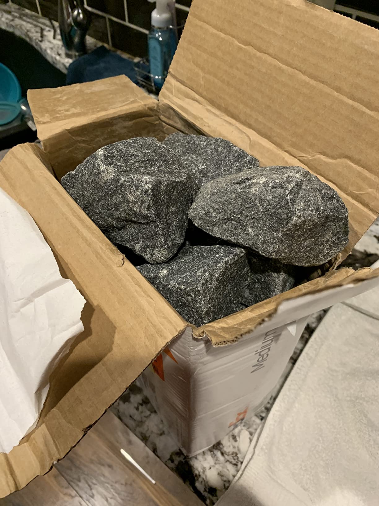 The Sauna Place 25 LB Box of Replacement Sauna Heater Stones, Sourced from Finland customer photo 2
