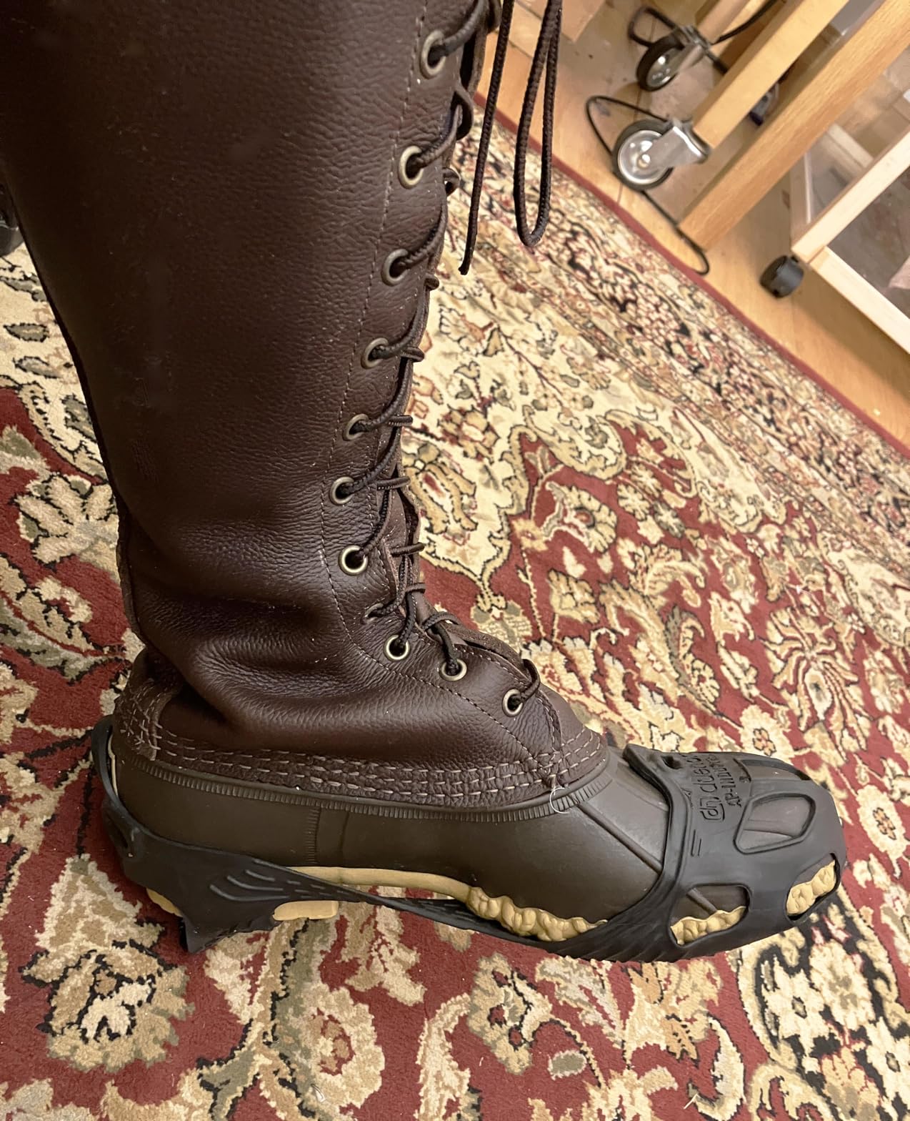 Due North All Purpose Industrial Ice Cleats for Men & Women - Traction Aids for Walking & Working on Snow/Ice - 16 Spikes customer photo 1