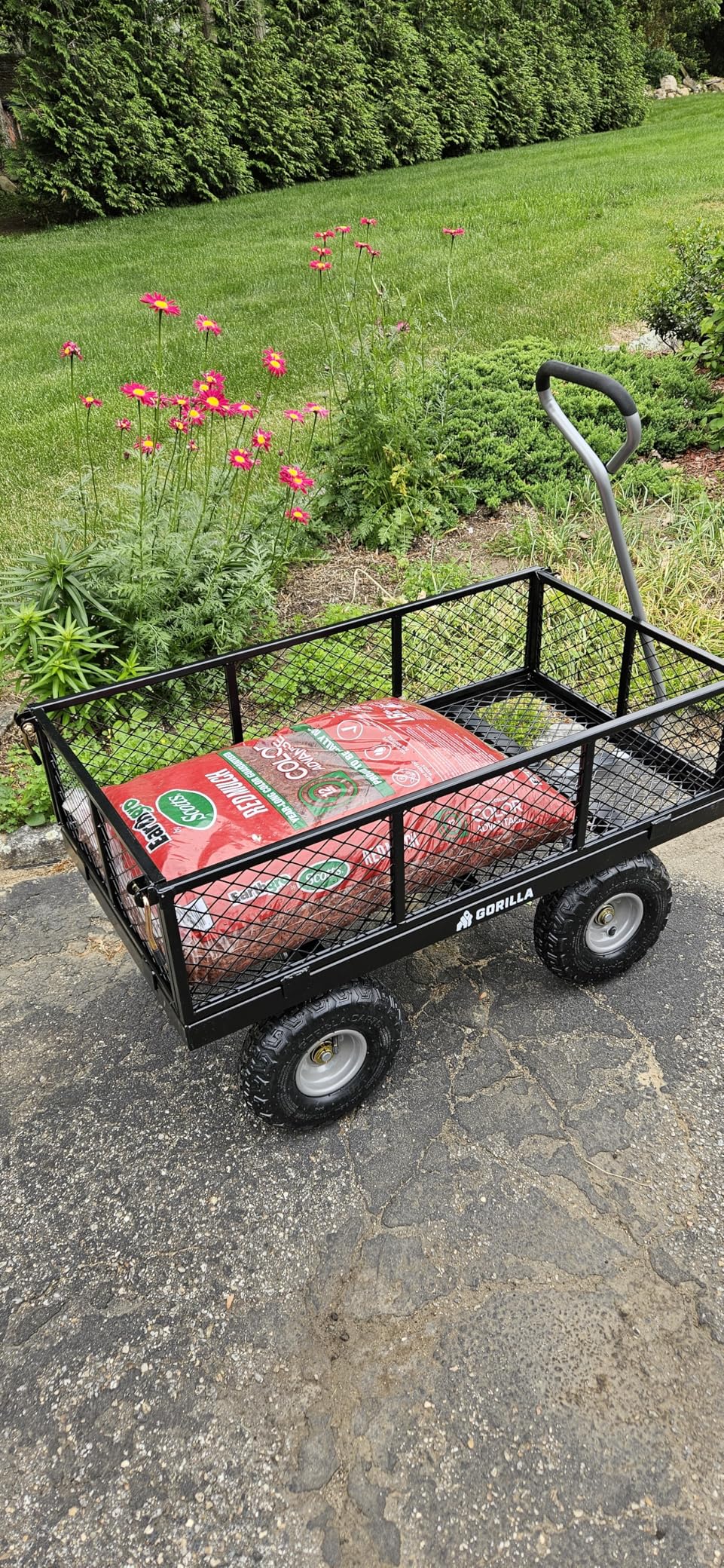 Gorilla Carts Heavy Duty, All Terrain Garden Wheelbarrow, 1200 Lb, Yellow - Gardening Equipment for Yard, Lawn, and Outdoor Use customer photo 1