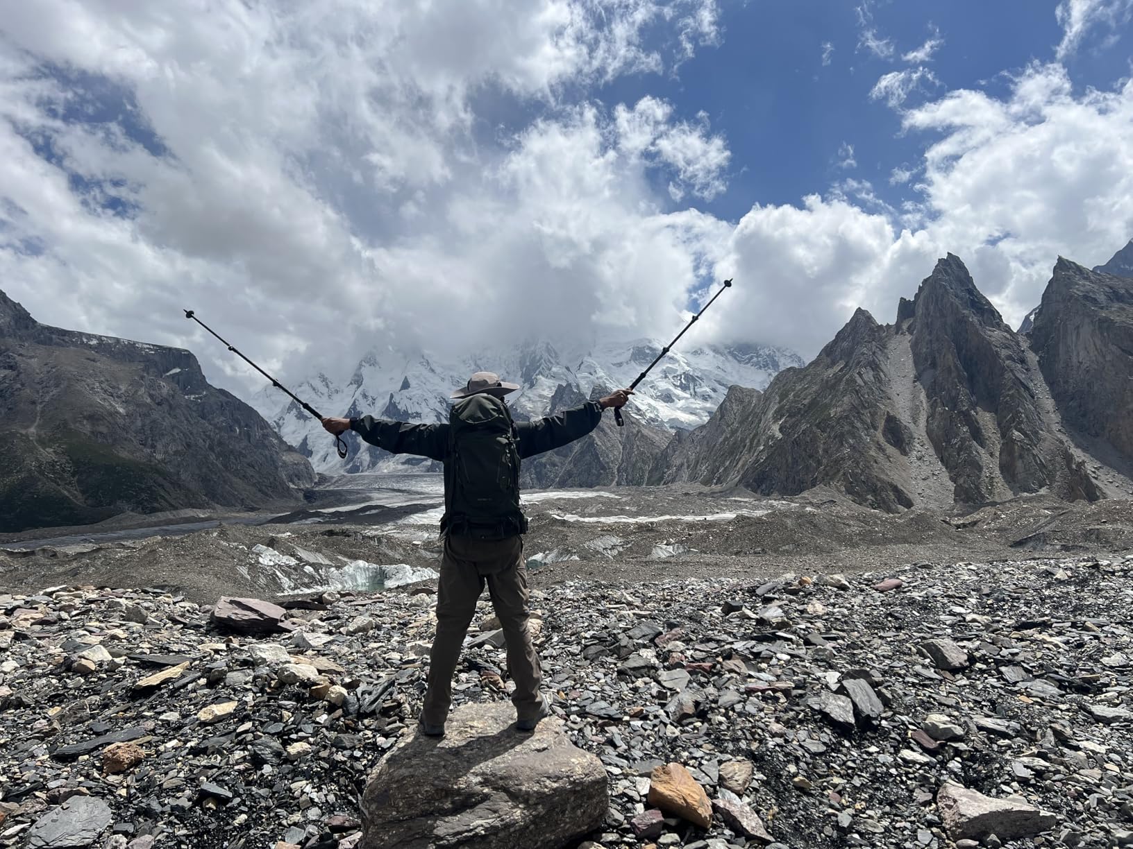 100% Carbon Fiber Trekking Poles by USA Brand - Ultra Strong Lightweight Collapsible Hiking Poles customer photo 2