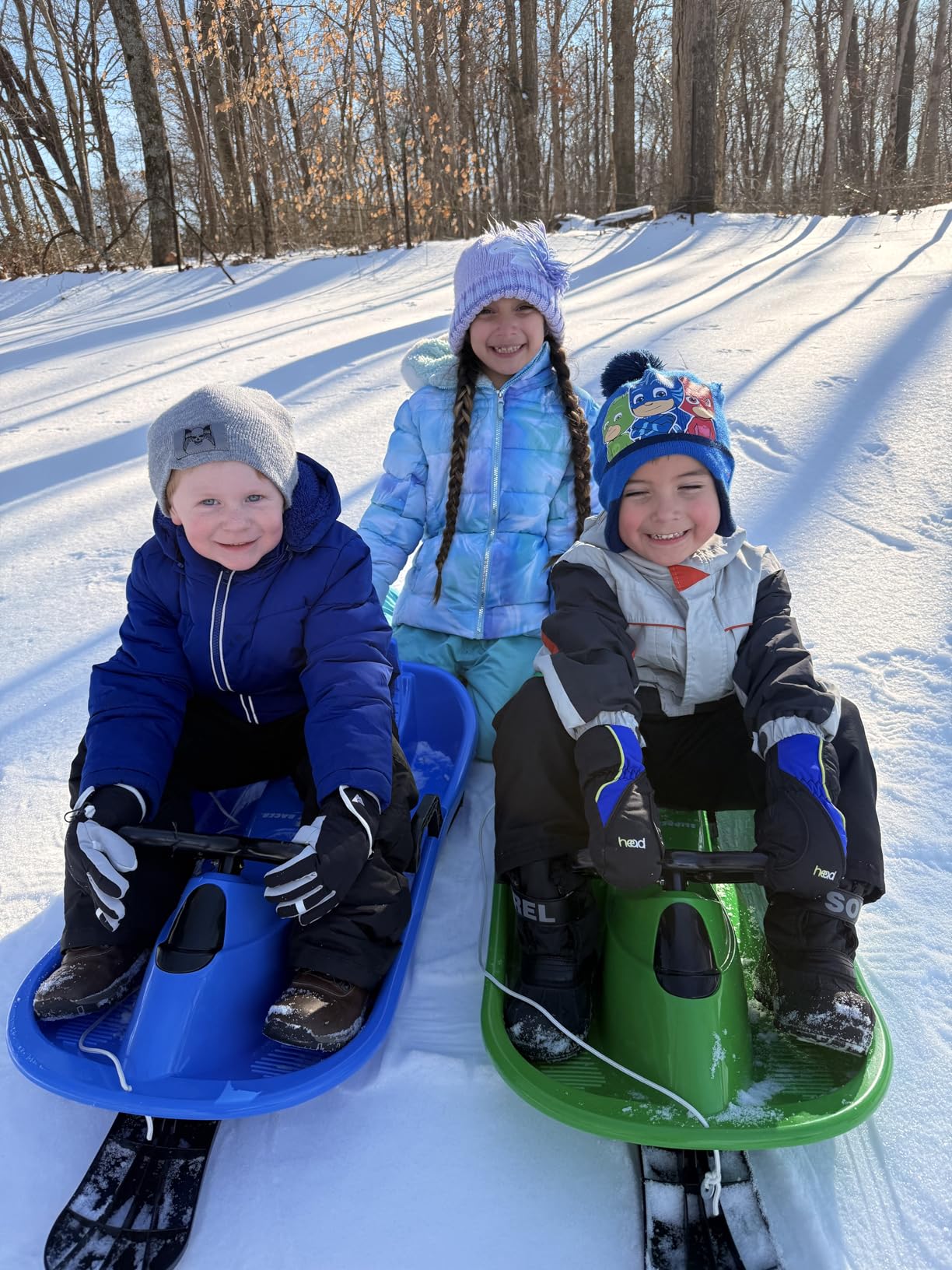 Slippery Racer Downhill Derby Kids Steerable Snow Sled customer photo 1
