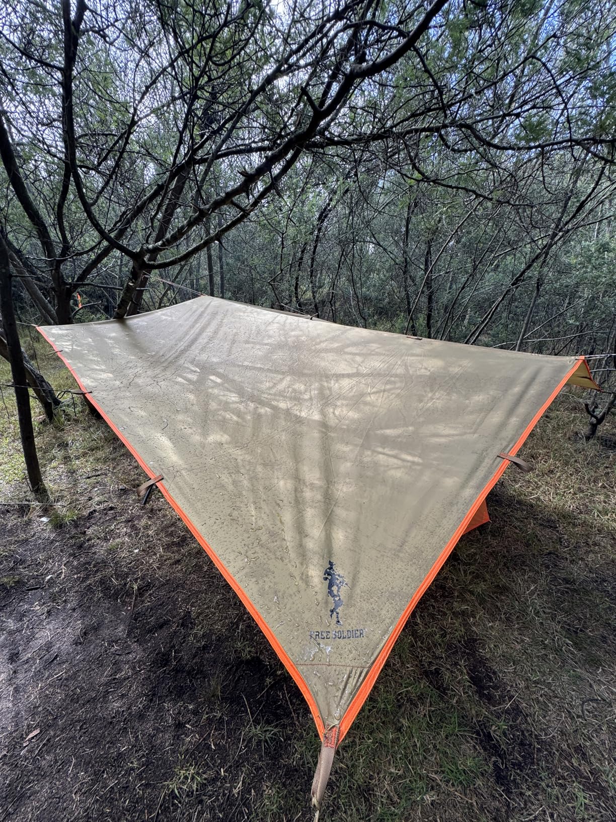 Free Soldier Waterproof Portable Tarp Multifunctional Outdoor Camping Traveling Awning Backpacking Tarp shelter Rain Tarp customer photo 2