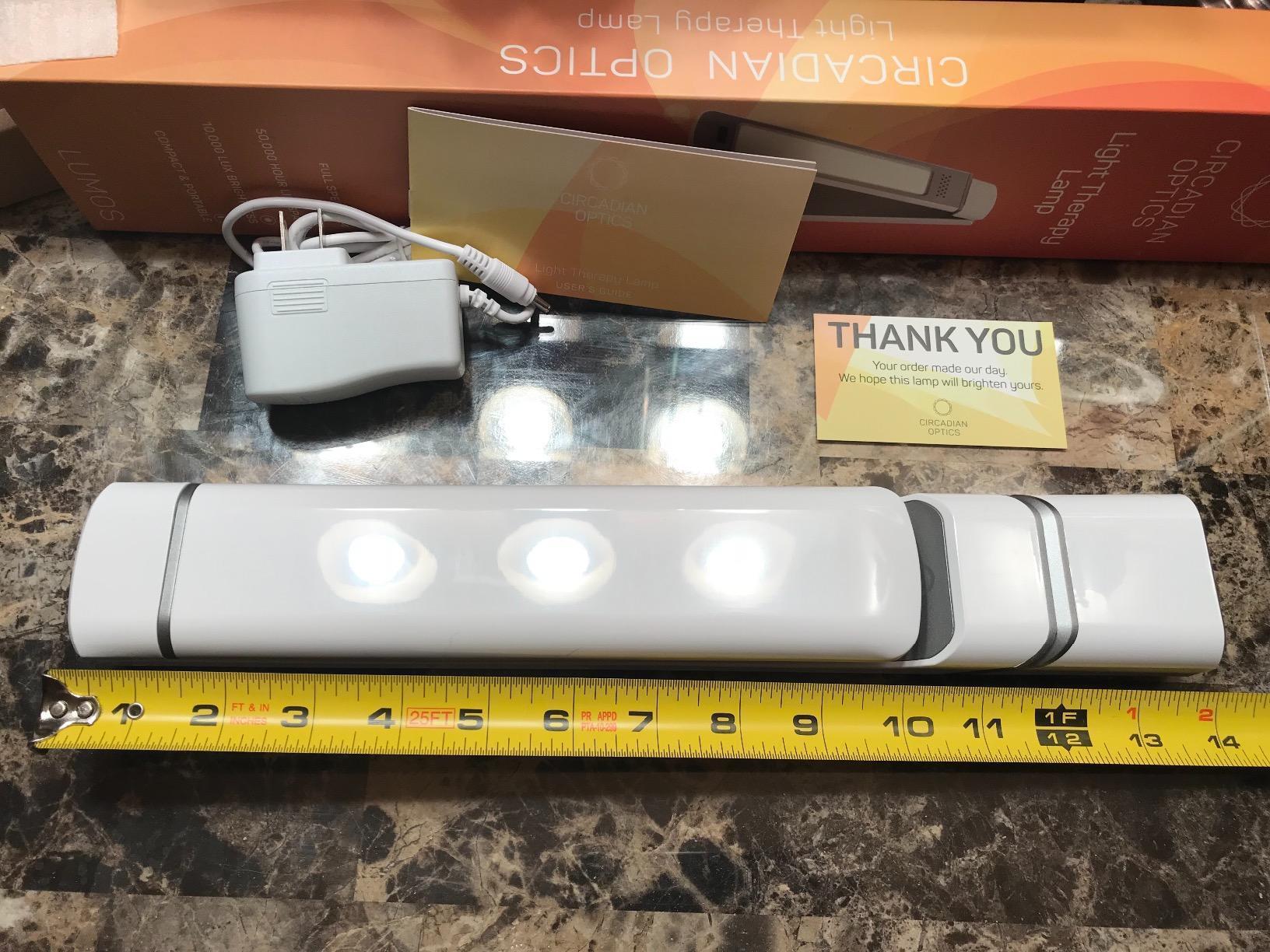 Circadian Optics Lumos 2.0 Light Therapy Desk Lamp | As Seen On Shark Tank | 10,000 LUX UV-Free Full-Spectrum LEDs | Adjustable Portable Folding Sunlight Lamp for Seasonal Blues, Focus, Energy & Sleep customer photo 1