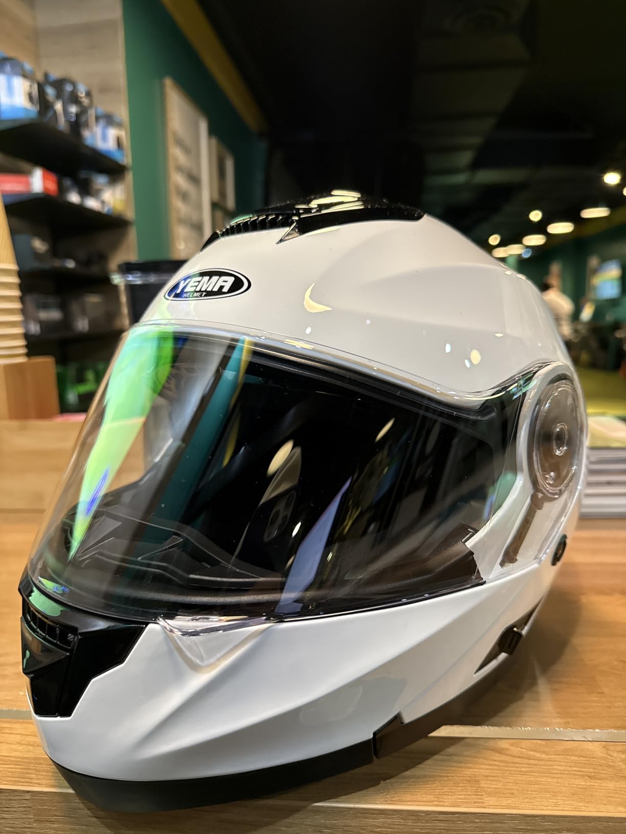 YEMA Modular Motorcycle Helmets, DOT Approved Full Face Motorcycle Helmet with Flip Up Dual Visor for Men & Women - Street, Scooter, ATV, E-Bike customer photo 1
