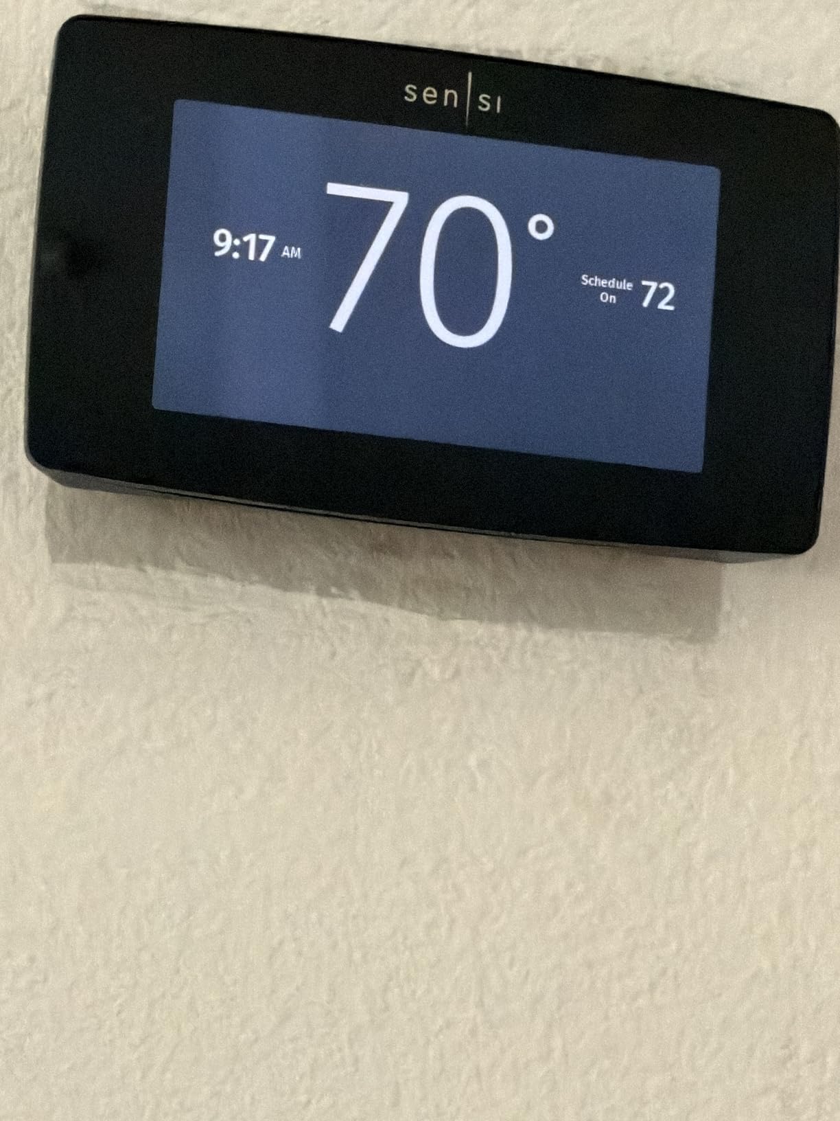 Emerson Sensi Touch Wi-Fi Smart Thermostat with Touchscreen Color Display, Works with Alexa, Energy Star Certified, C-wire Required, ST75 Black customer photo 2