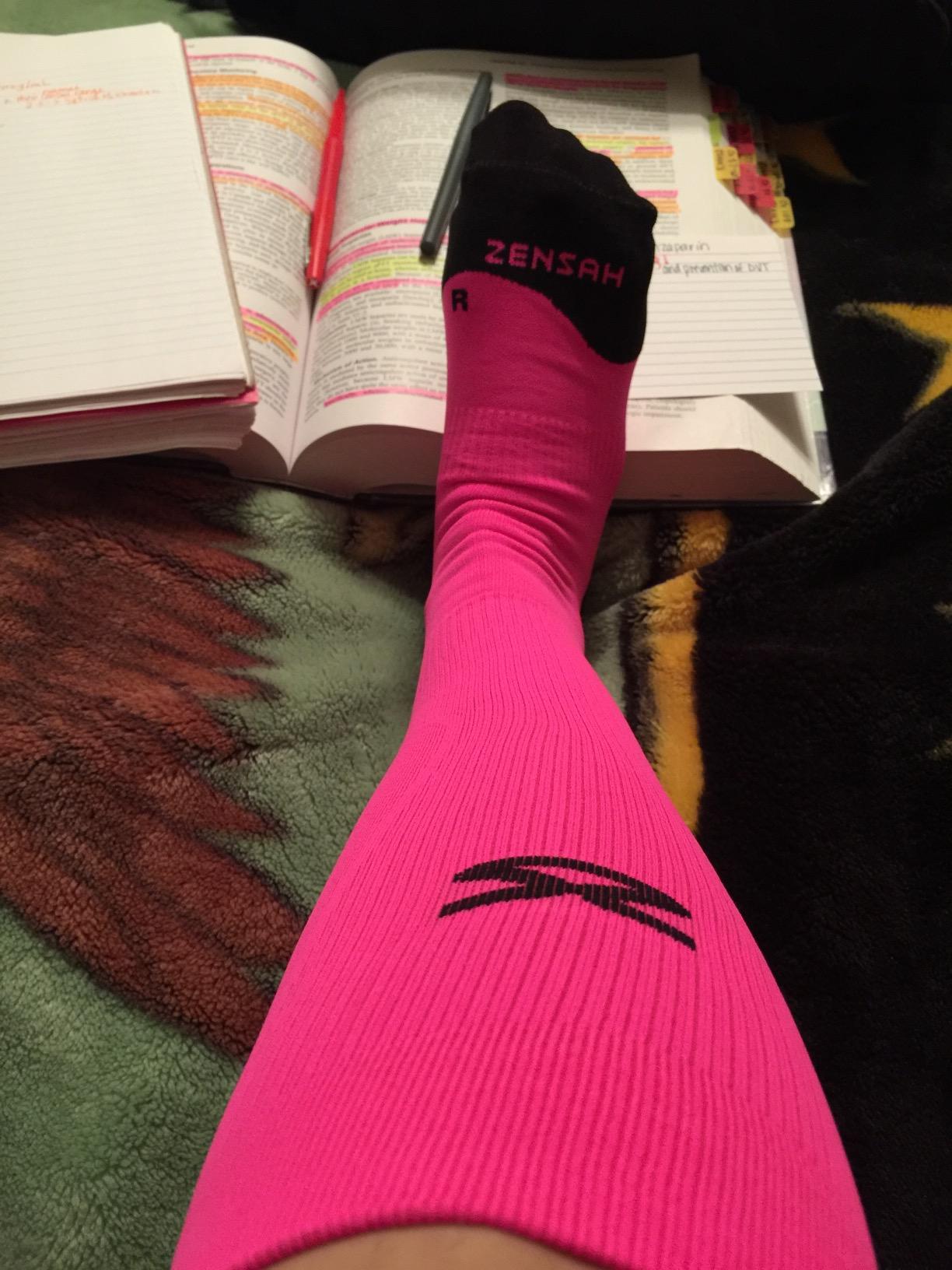 Zensah Tech+ Compression Socks - Knee High Running Socks for Sports, Travel, Made in Italy customer photo 2
