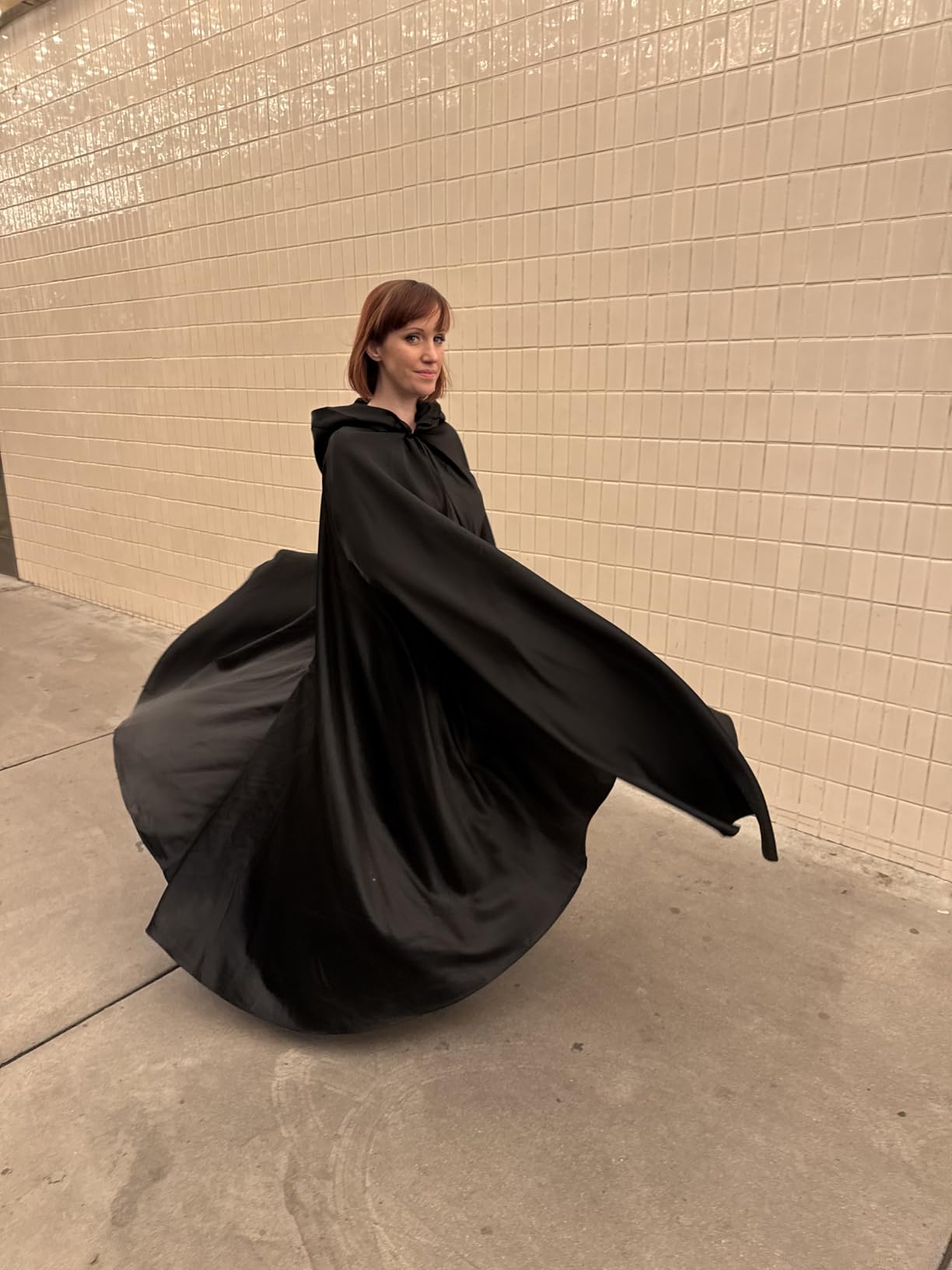 Women's Wedding Hooded Cape Bridal Cloak Poncho Full Length customer photo 1