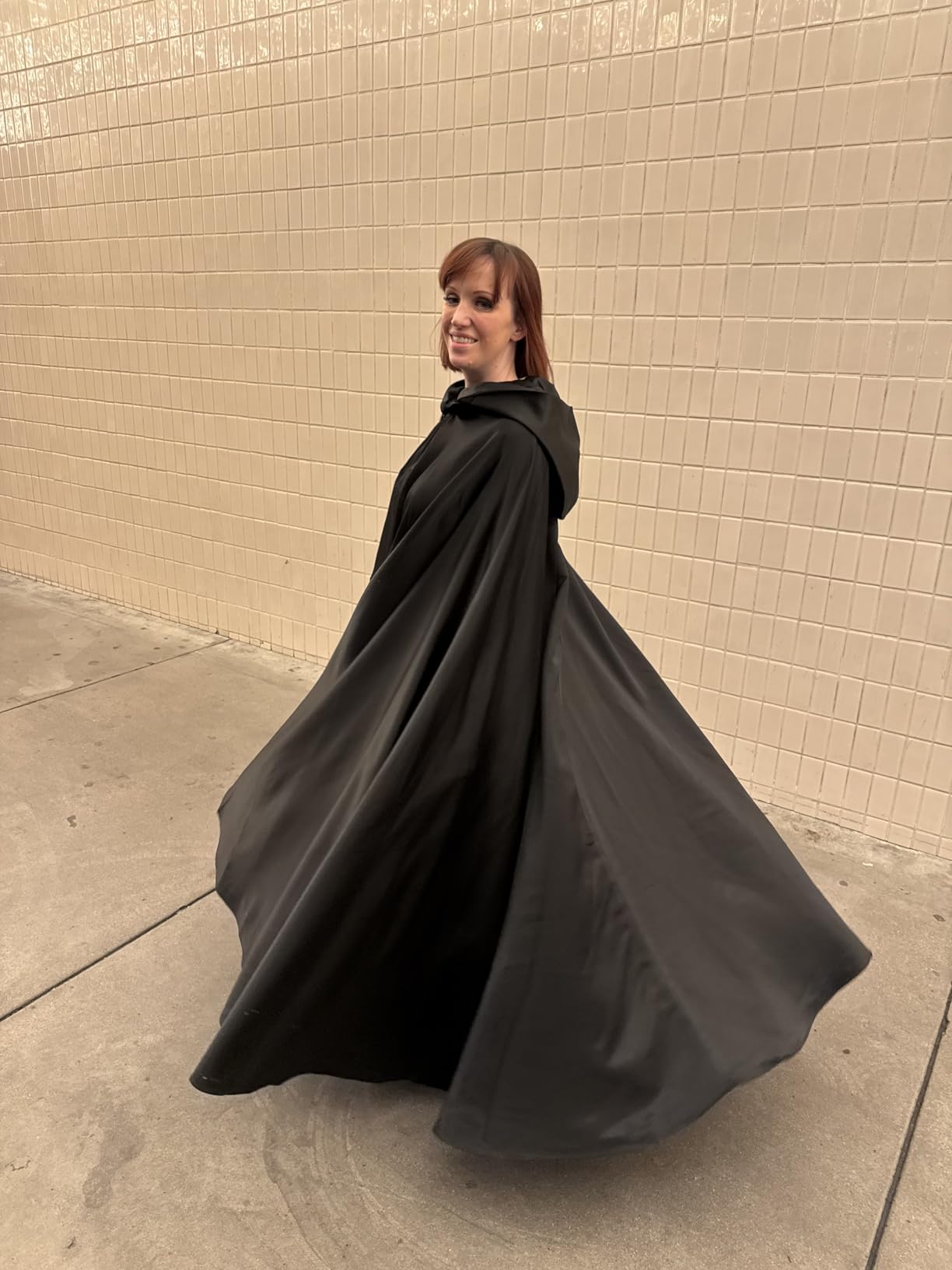 Women's Wedding Hooded Cape Bridal Cloak Poncho Full Length customer photo 2