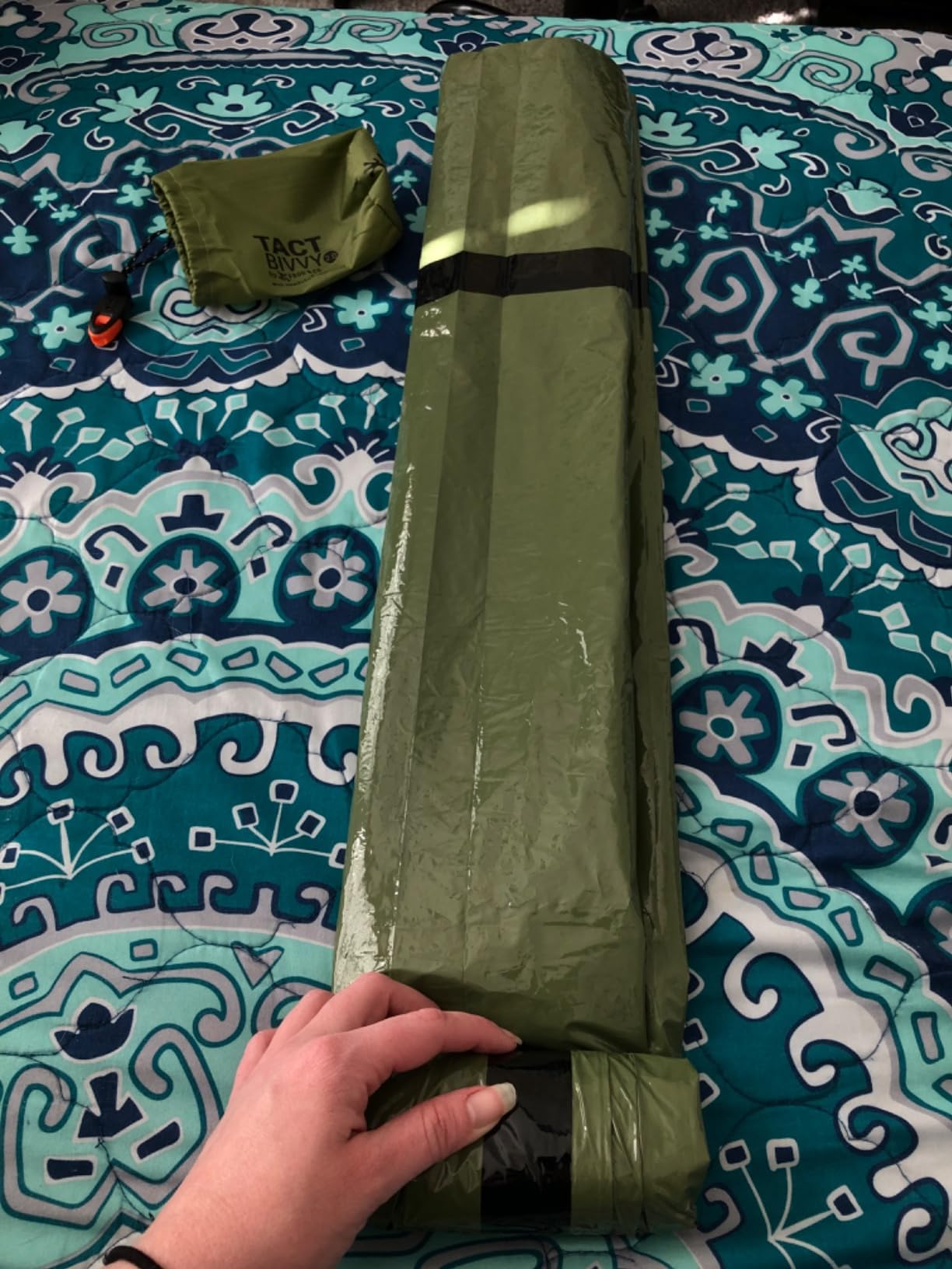 Survival Frog Tact Bivvy 2.0 Emergency Sleeping Bag with Stuff Sack, Carabiner & Survival Whistle - Compact, Lightweight, Waterproof, Reusable Thermal Bivy Sack Shelter Kit customer photo 1