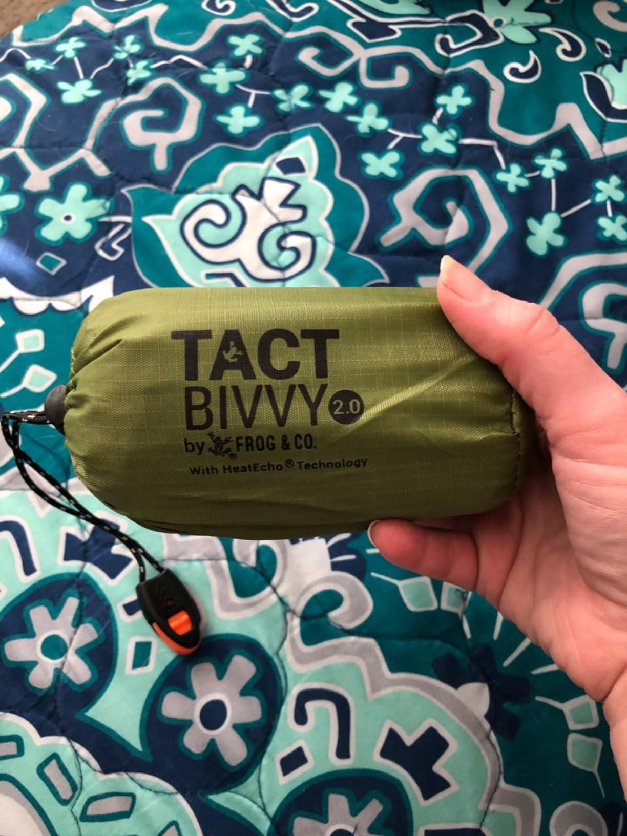 Survival Frog Tact Bivvy 2.0 Emergency Sleeping Bag with Stuff Sack, Carabiner & Survival Whistle - Compact, Lightweight, Waterproof, Reusable Thermal Bivy Sack Shelter Kit customer photo 2
