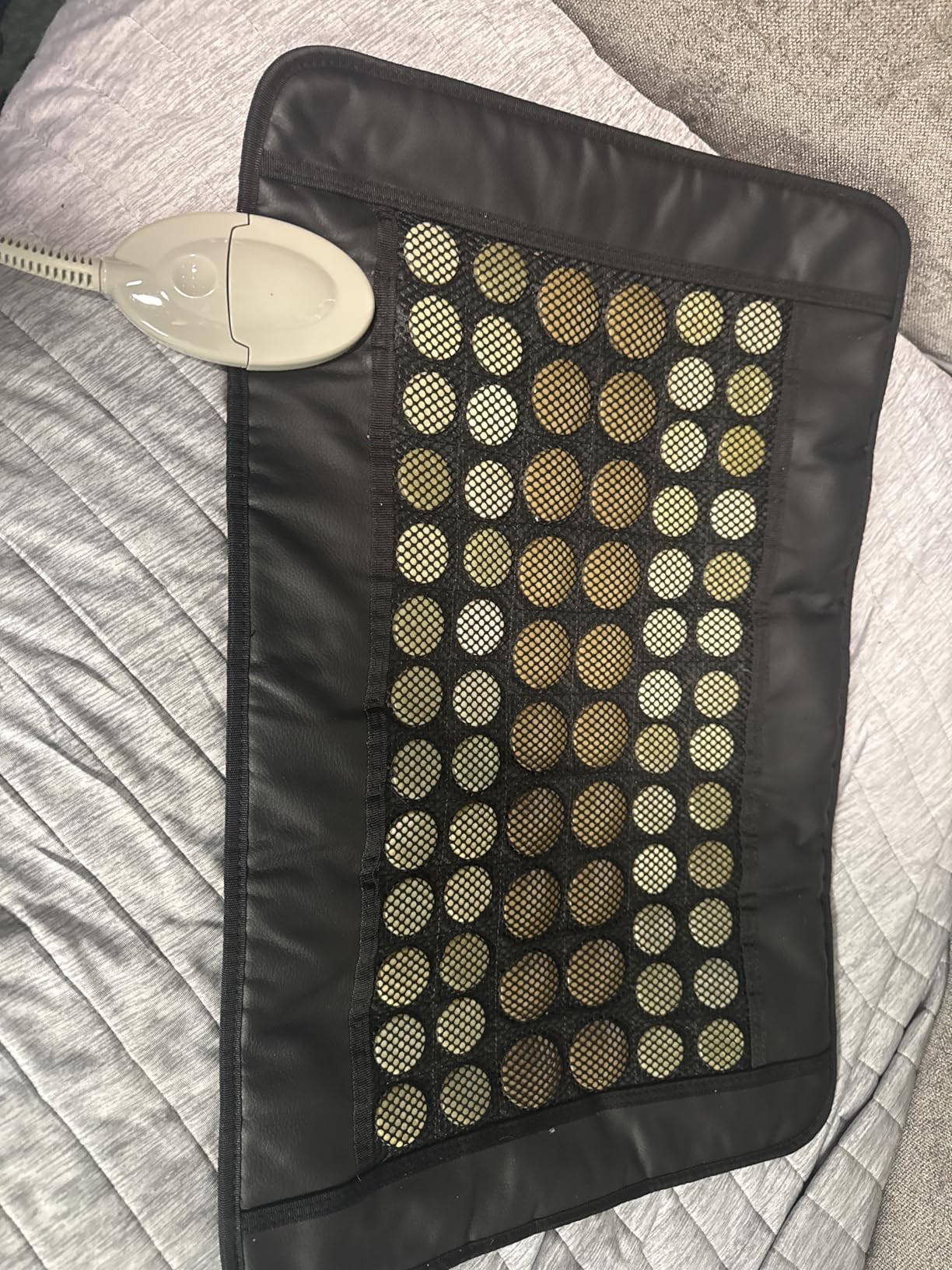 UTK Heating Pad for Back, 5X Deeper Back Pain Relief, Far Infrared Heating Pad with Natural Jade, FSA-HSA Eligible, Hotter to 149F, 4H Auto Off, Travel Bag, Memory Function, 23.5