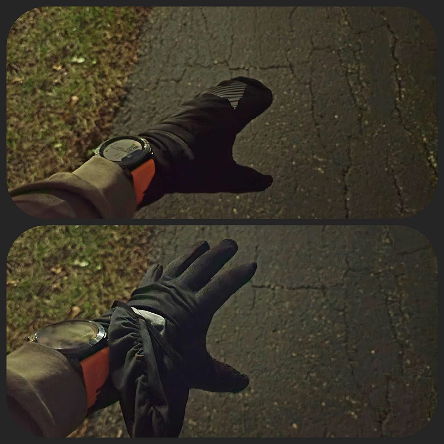 TrailHeads Mens Running Gloves Touchscreen Fingers & Convertible Waterproof Mitten Shell - for Winter, Reflective, Warm customer photo 2
