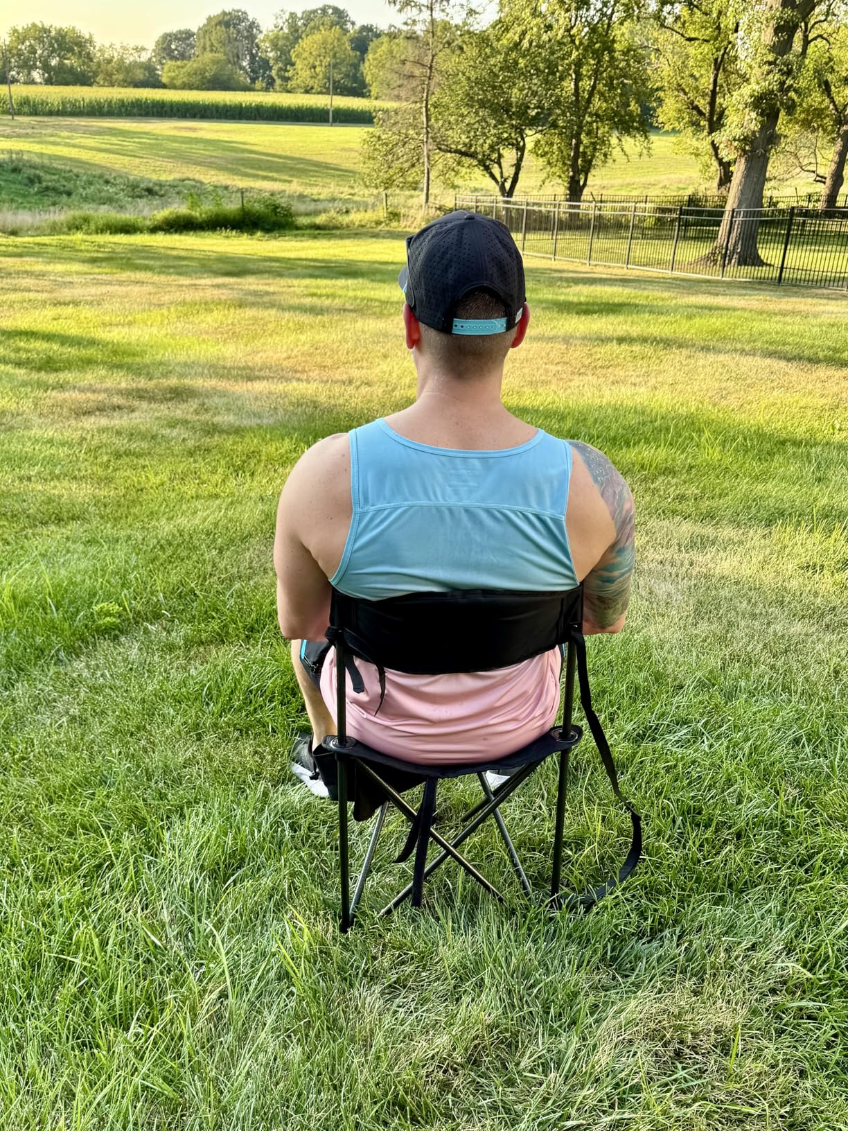 PORTAL Extra Large Quick Folding Tripod Stool with Backrest Fishing Camping Chair with Carry Strap customer photo 1