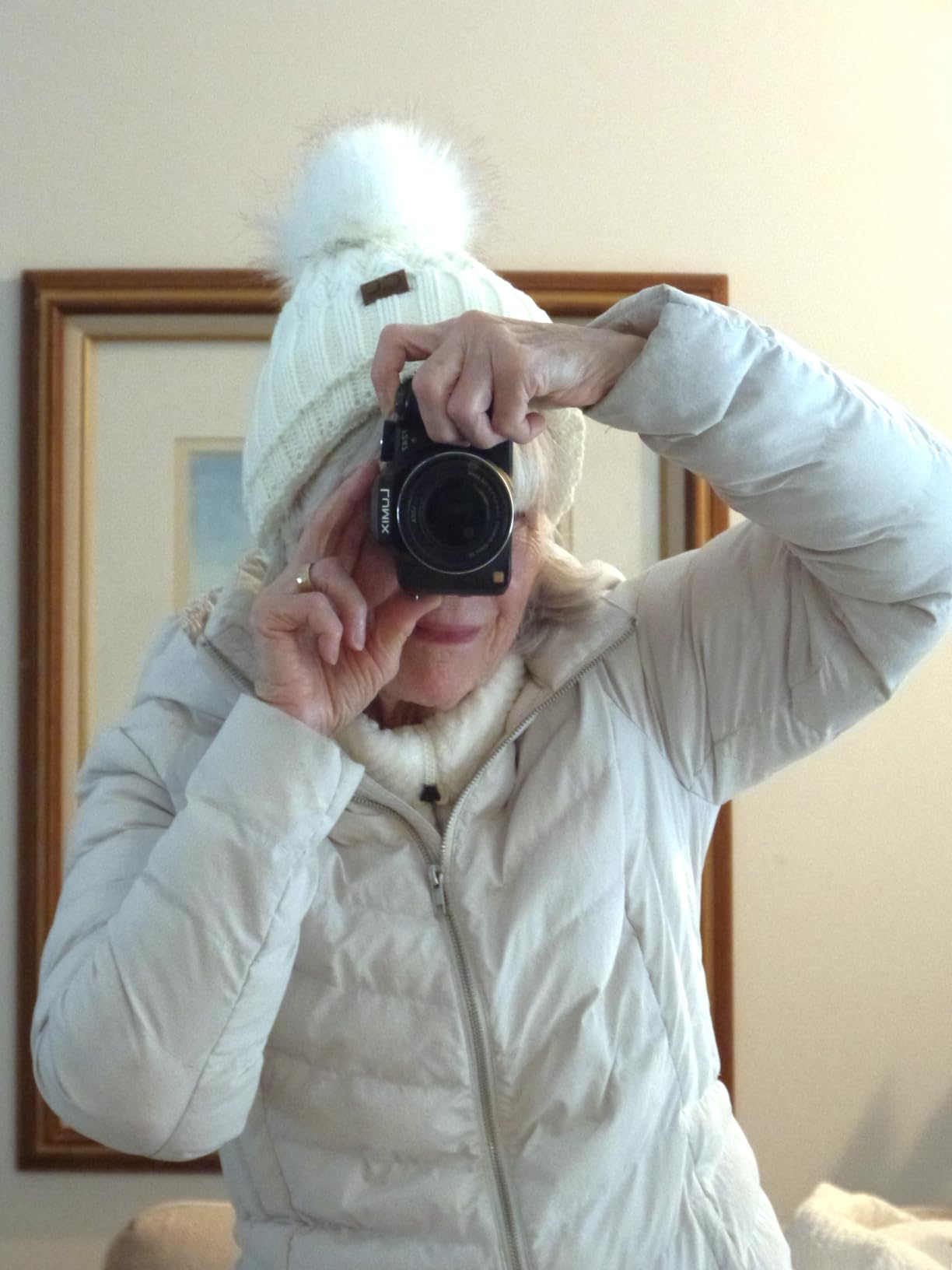 Thick Cable Knit Faux Fuzzy Fur Pom Fleece Lined Skull Cap Cuff Beanie customer photo 2