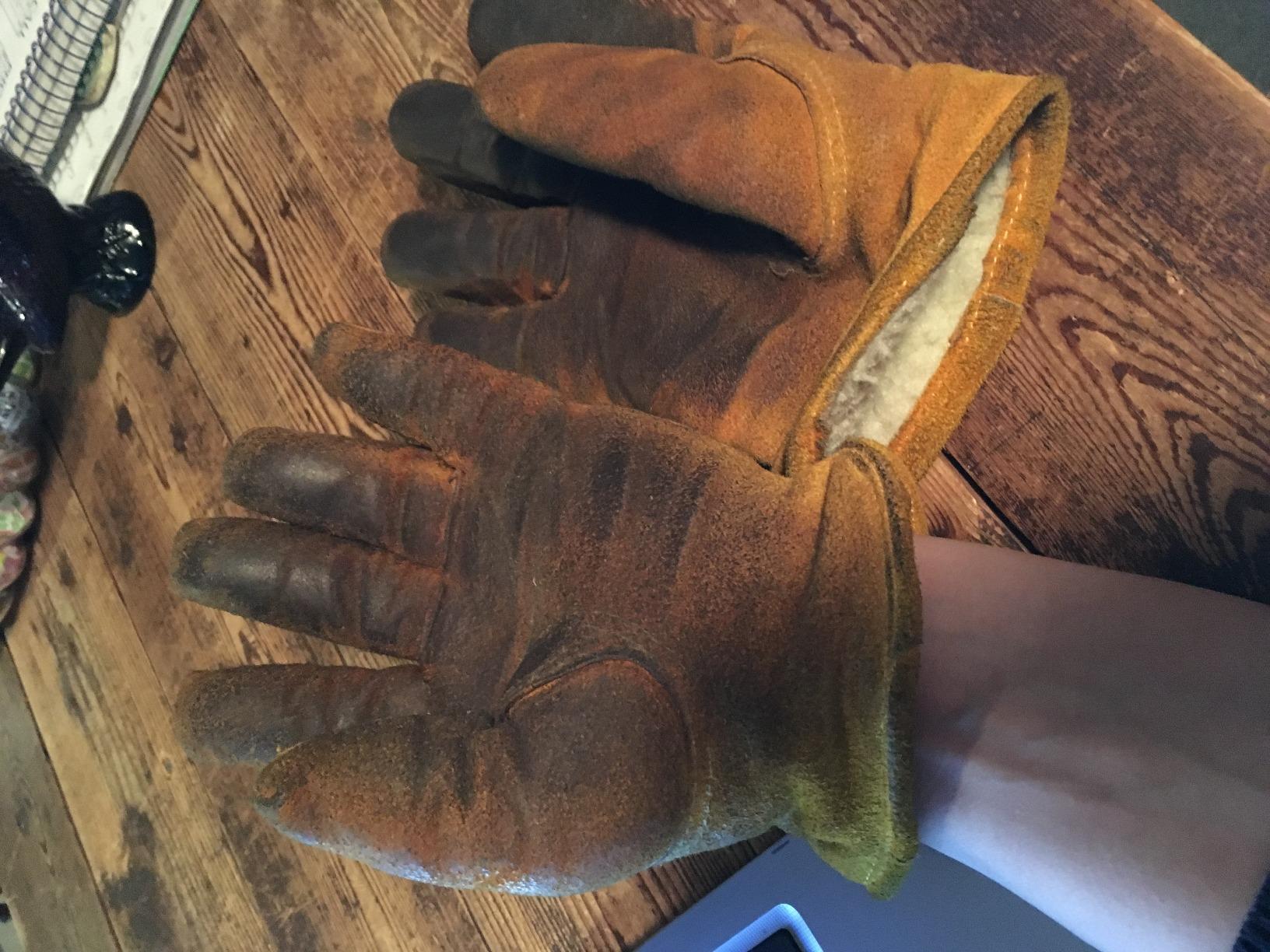 OZERO Work Gloves Winter Insulated Snow Cold Proof Leather Glove Thick Thermal Imitation Lambswool - Extra Grip Flexible Warm for Working in Cold Weather customer photo 1