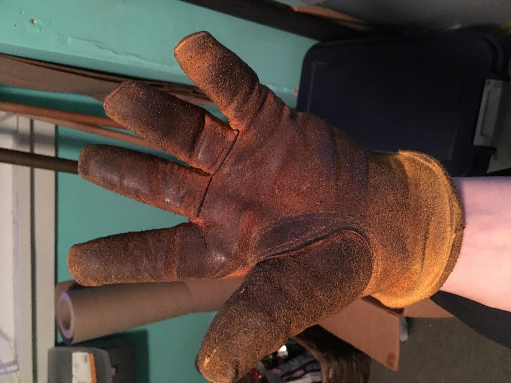 OZERO Work Gloves Winter Insulated Snow Cold Proof Leather Glove Thick Thermal Imitation Lambswool - Extra Grip Flexible Warm for Working in Cold Weather customer photo 2