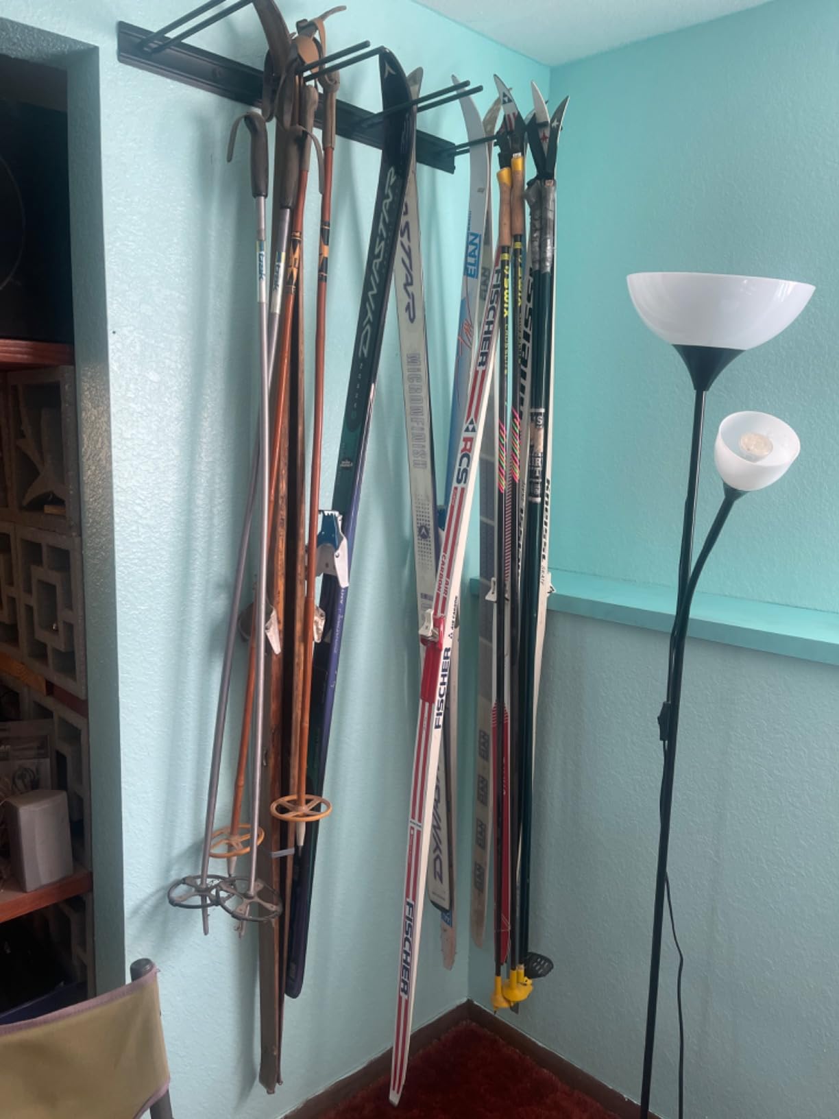 StoreYourBoard Ski Rack Wall Mount - Heavy-Duty Steel Ski Wall Mount Holds Up to 8 Pairs of Skis, Space-Saving Ski Rack for Garage, Home, or Cabin - Durable Wall Storage Organizer - Holds Up to 200lb customer photo 1