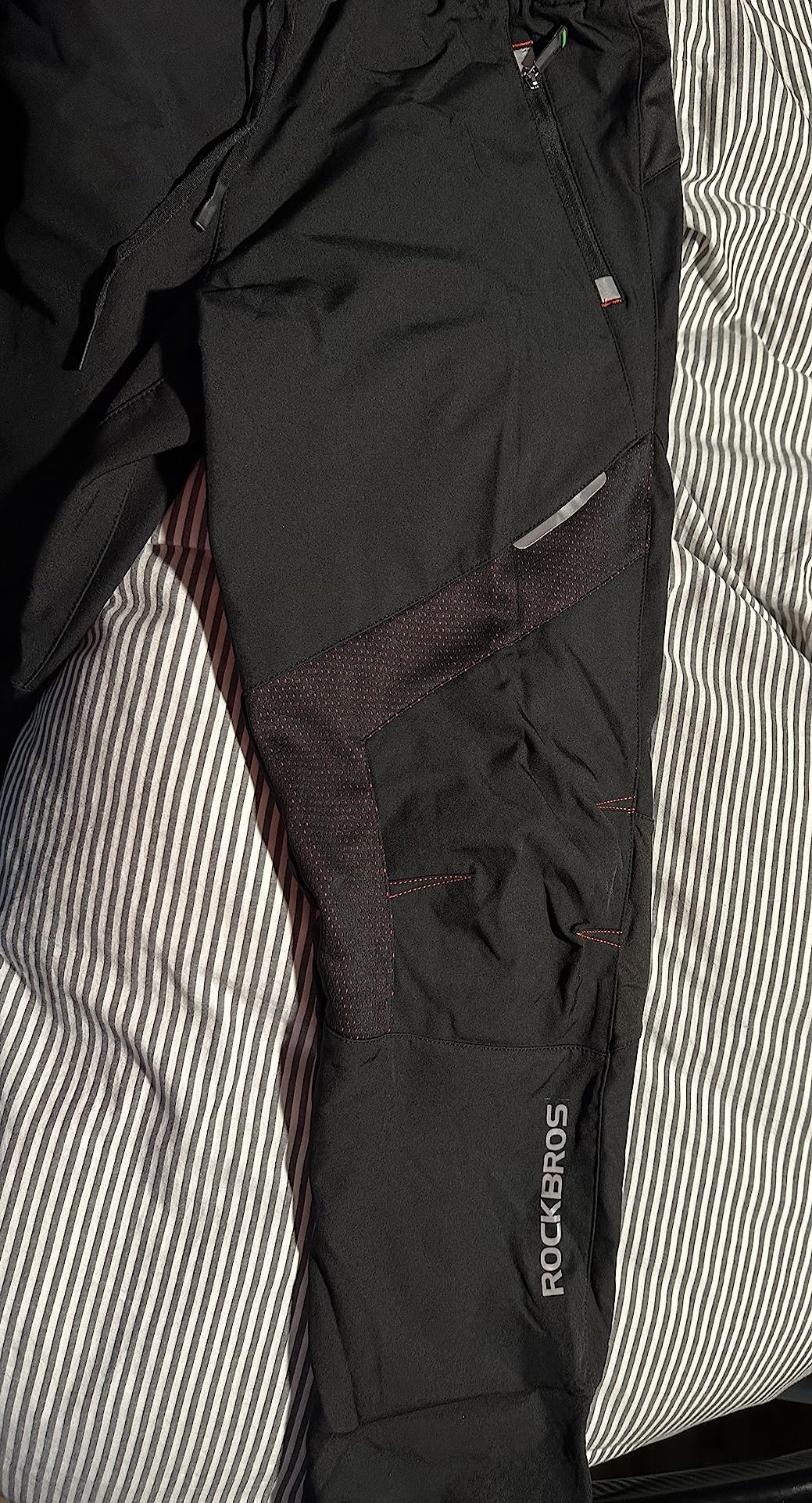 Winter Cycling Pants Warm Ergonomics Men's Windproof Thermal Bicycling Pants Black customer photo 2