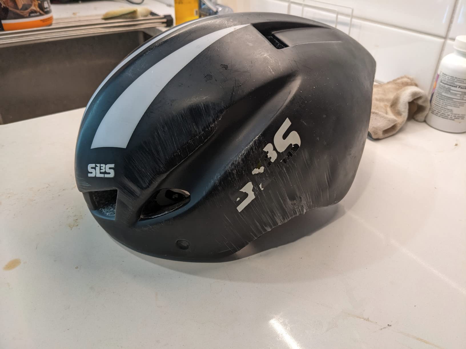 SLS3 Triathlon Helmet - Aero Bike Helmet with Removable Shield Visor Time Trial TT - Lightweight Aero Helmet Triathlon Road Cycling Helmets Men/Women customer photo 1