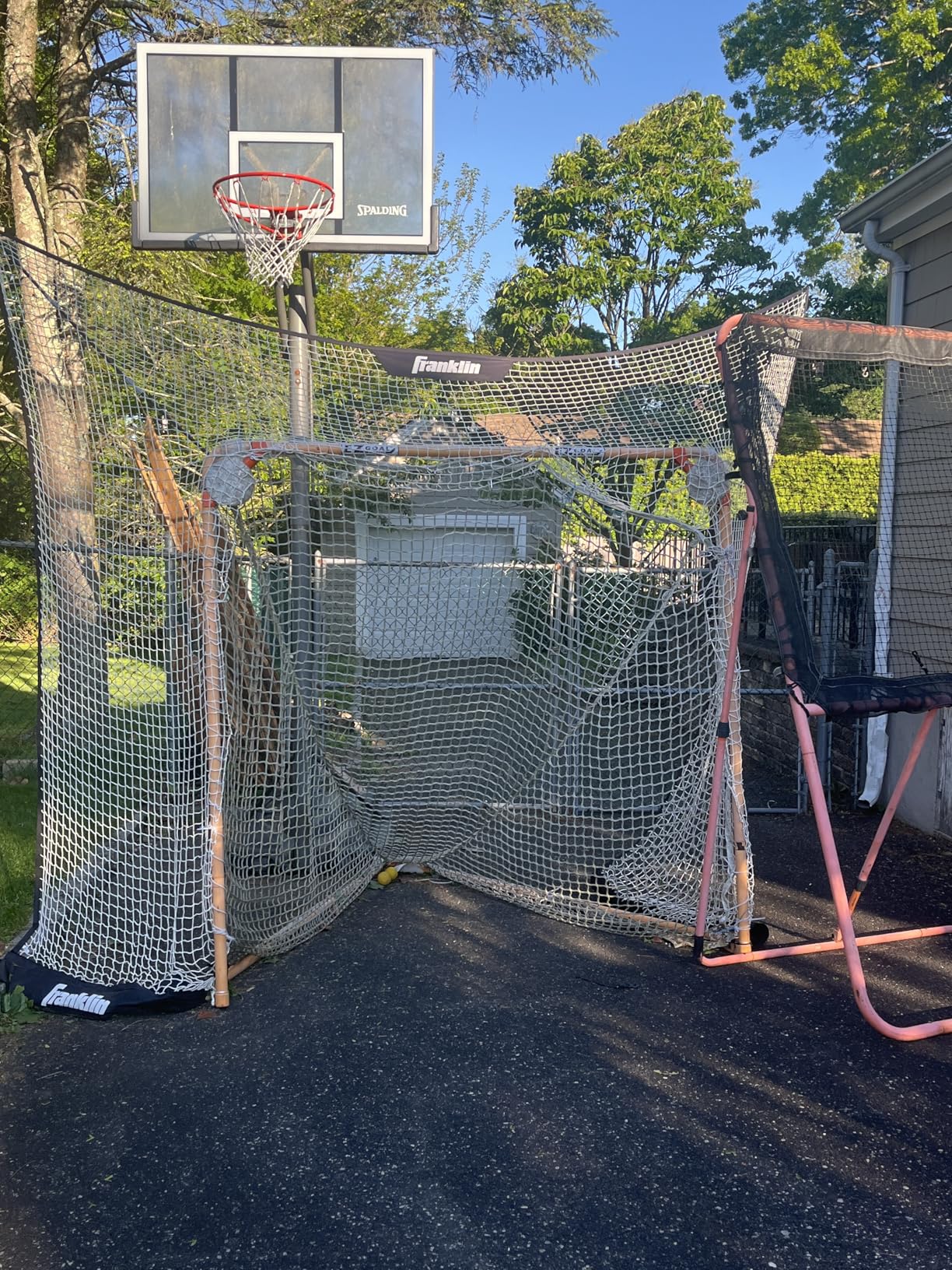 Franklin Sports Fibertech Lacrosse Goal Backstop - 12' x 9' customer photo 1