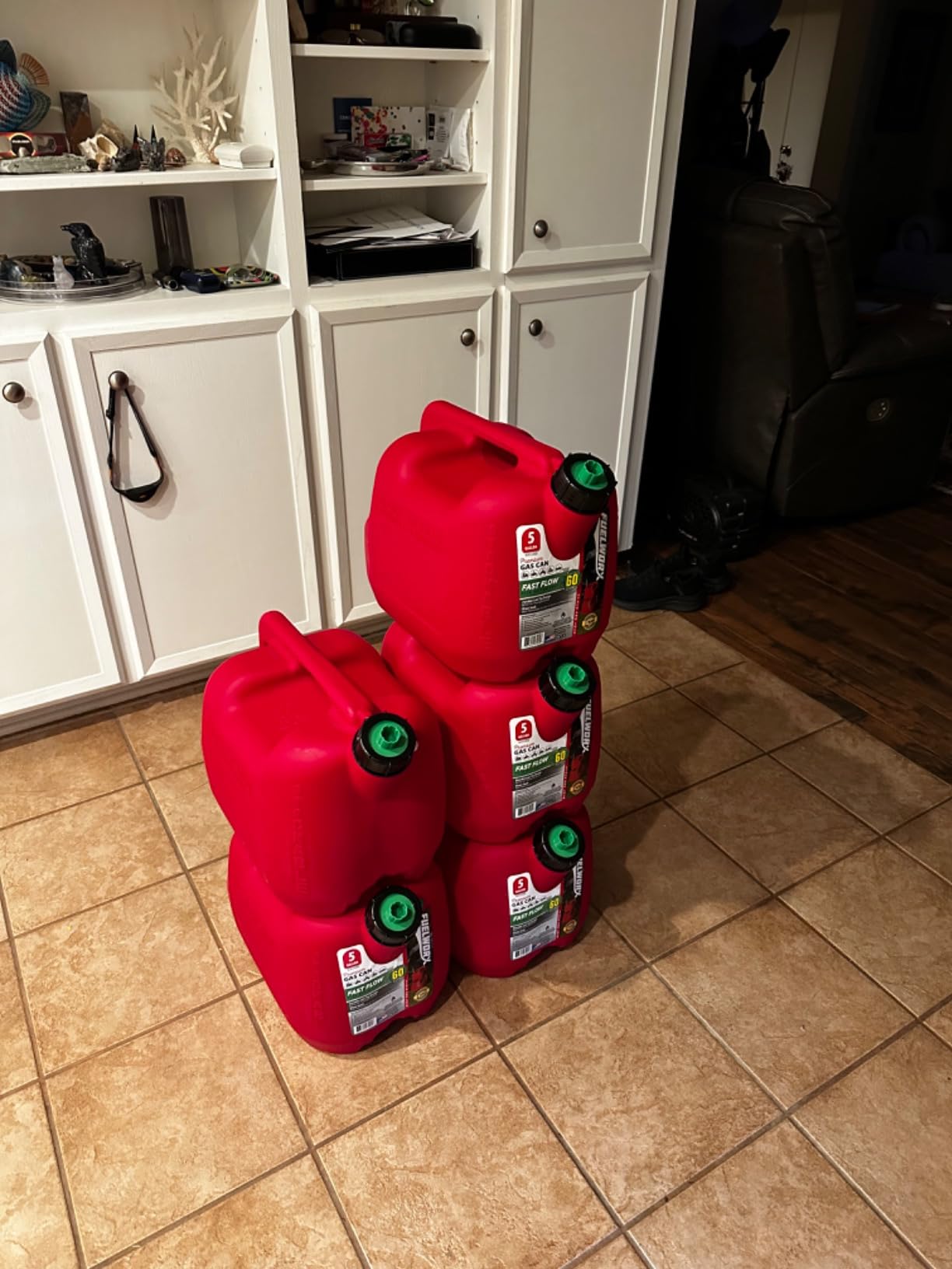 Fuelworx Made In The USA Red CARB Compliant, Stackable, & Easy Pour 5 Gallon Gas Fuel Can Single customer photo 1