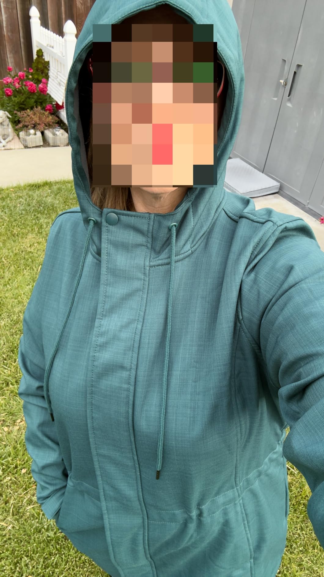 Outdoor Ventures Women's Lightweight Waterproof Fleece Lined Hooded Softshell Rain Jacket, Warm Windbreaker Long Coat customer photo 1