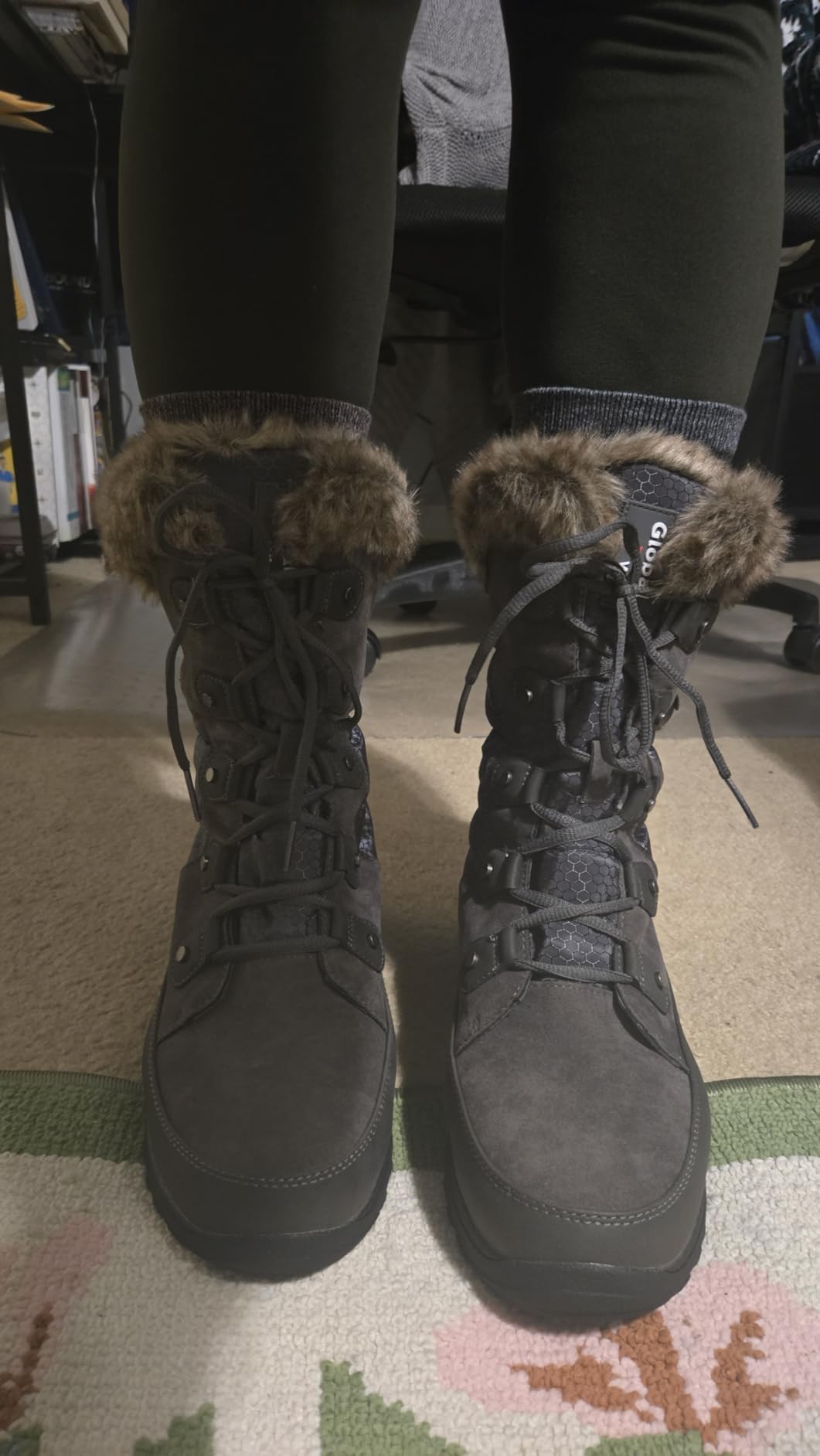 GLOBALWIN Women's Snow Boots Waterproof Mid-Calf Winter Boots with Thermal Fleece Lining, Insulated Cold Weather Protection, and Non-Slip Sole for Snowy Commutes customer photo 1