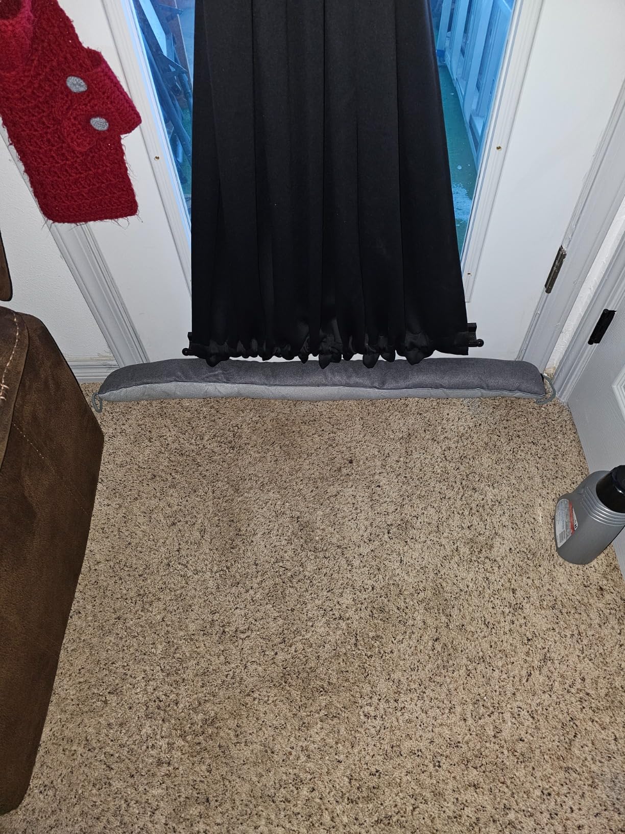 MAGZO Door Draft Stopper, 36 Inch Under Door Draft Blocker Noise Stopper, Weighted Wind Blocker Draft Guard for Bottom of Door, Gray customer photo 1