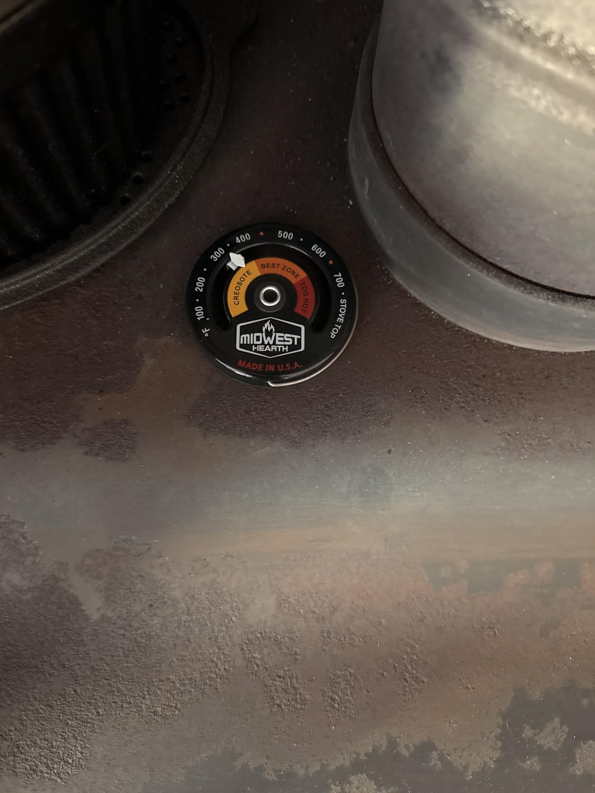 Midwest Hearth Wood Stove Thermometer - Magnetic Stove Top Meter (Made in USA) customer photo 1