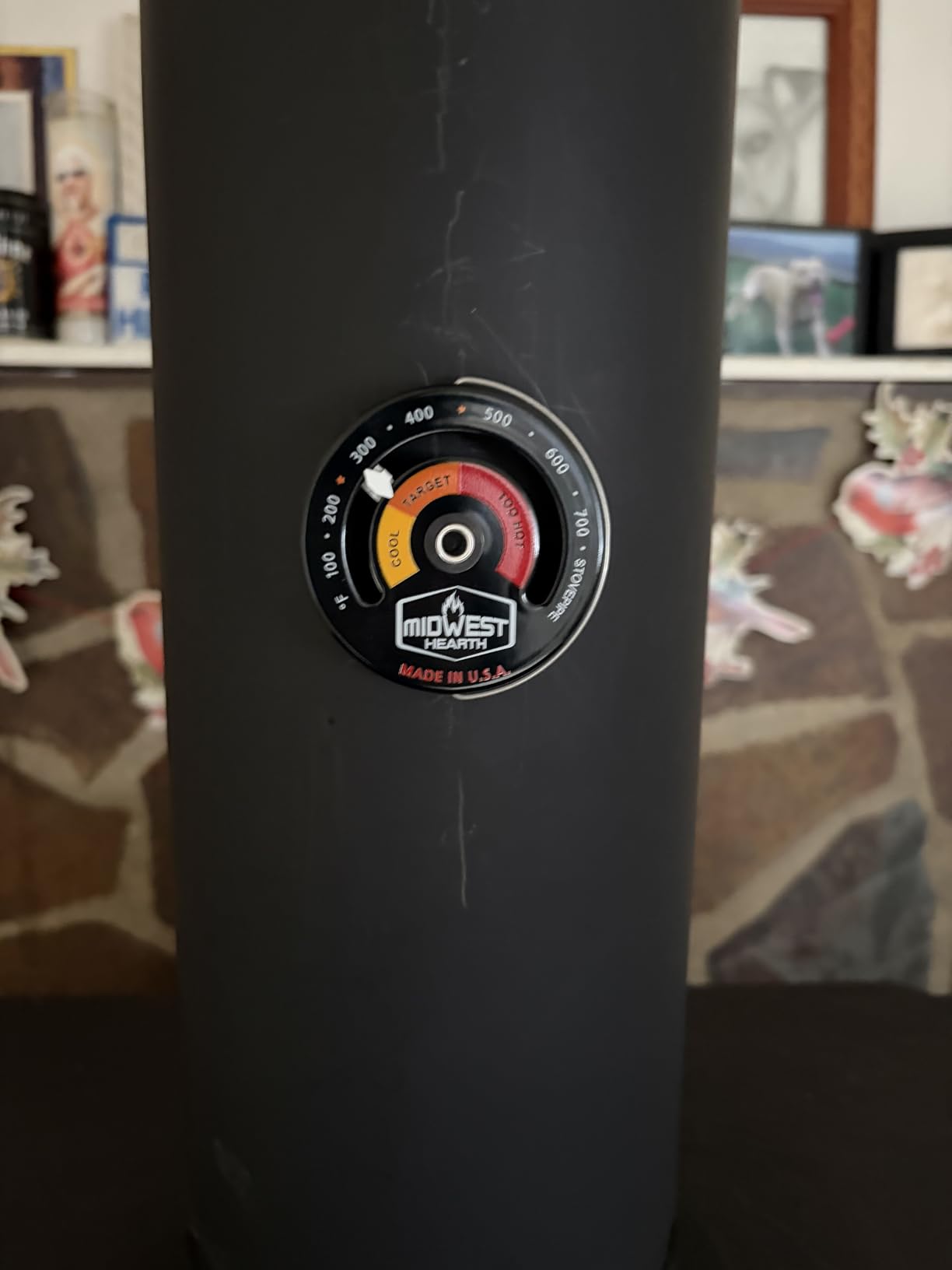 Midwest Hearth Wood Stove Thermometer - Magnetic Chimney Pipe Meter (Made in USA) customer photo 1