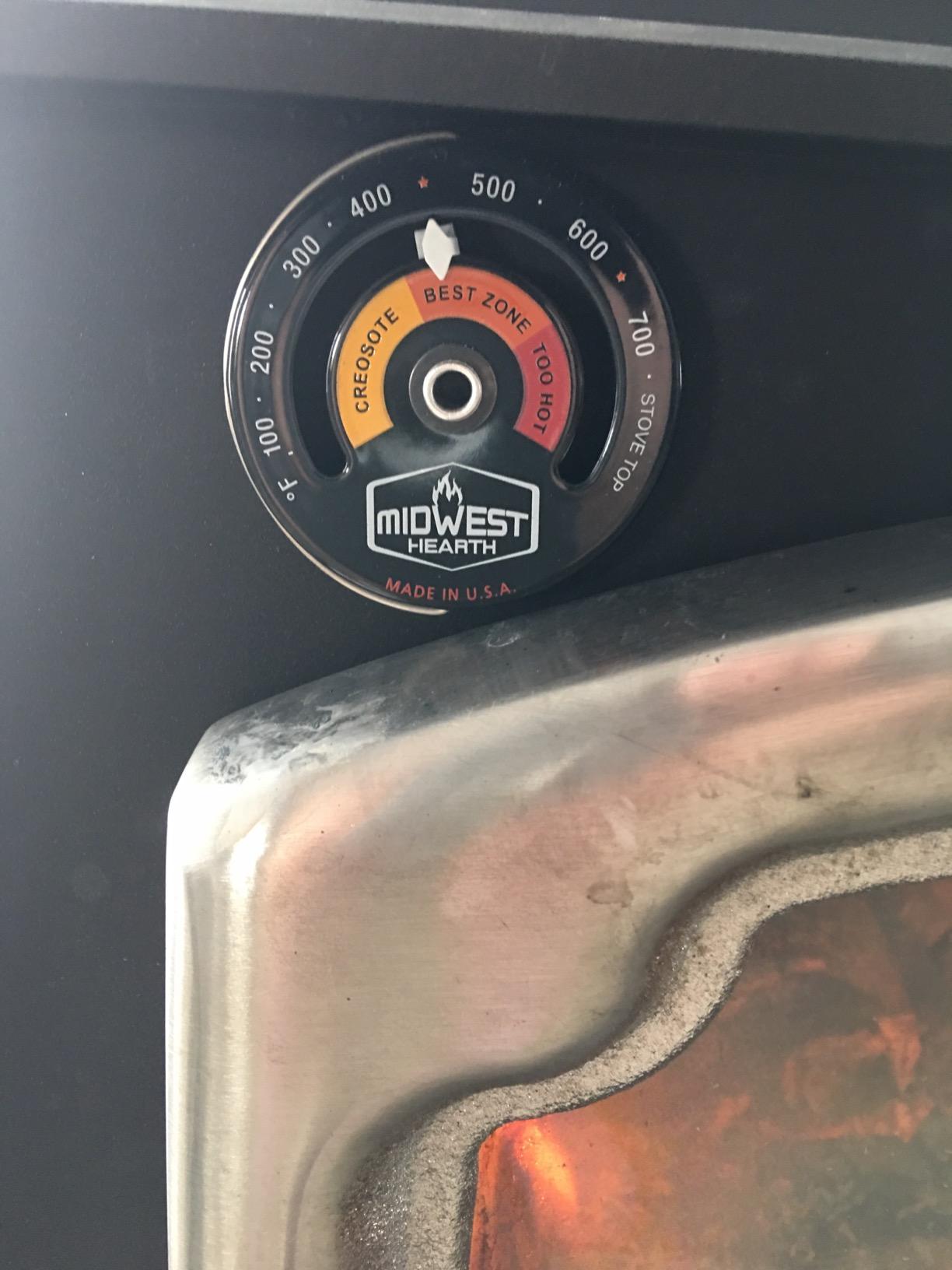 Midwest Hearth Wood Stove Thermometer - Magnetic Chimney Pipe Meter (Made in USA) customer photo 2