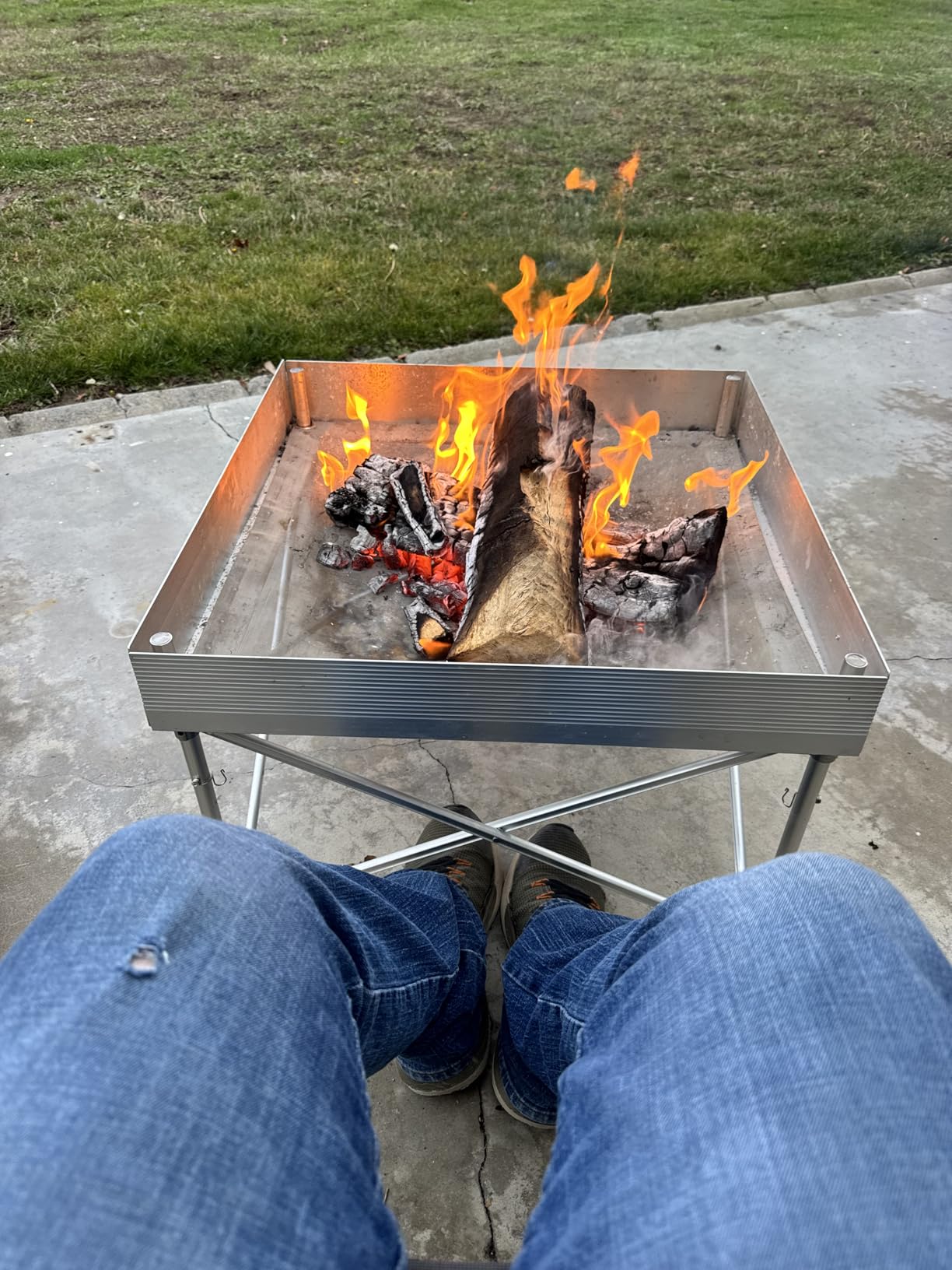 Fireside Outdoor Portable Fire Pit for Camping Fire Pit 24 Inch - Collapsible Pop Up Firepits for Outside, Portable Campfire Pits, Small Firepit for Outside, Weighs 7 lbs, Heat Shield NOT Included customer photo 2