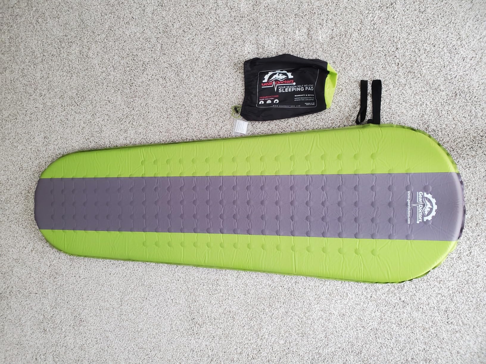 Gear Doctors Oxylus 4.3 R-Value Insulated Foam Self Inflating Sleeping Pad - 4 Seasons Sleep Mat for Camp/Floor/Tent customer photo 1