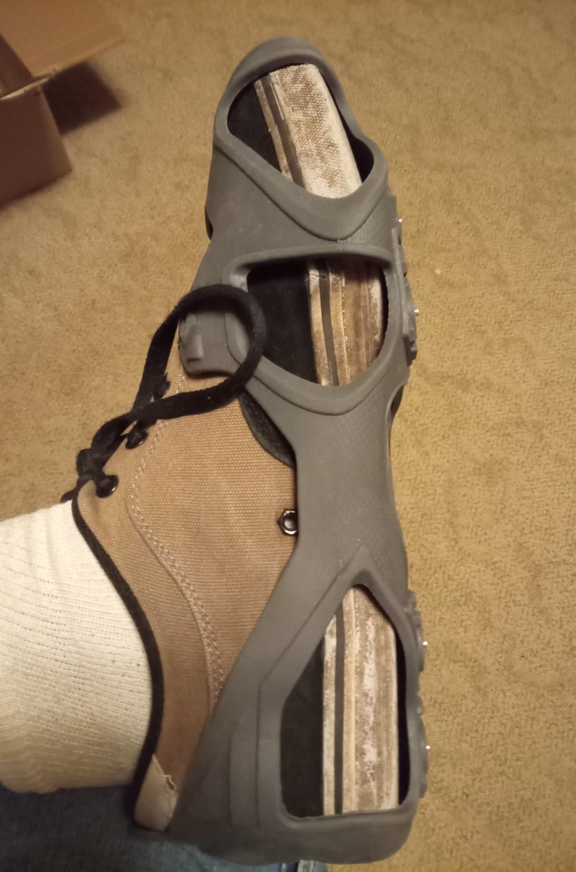 Winter Walking Easy Spike Ice Cleat, Lightweight Industrial Strength Traction Aid for Walking on Snow and Ice customer photo 2
