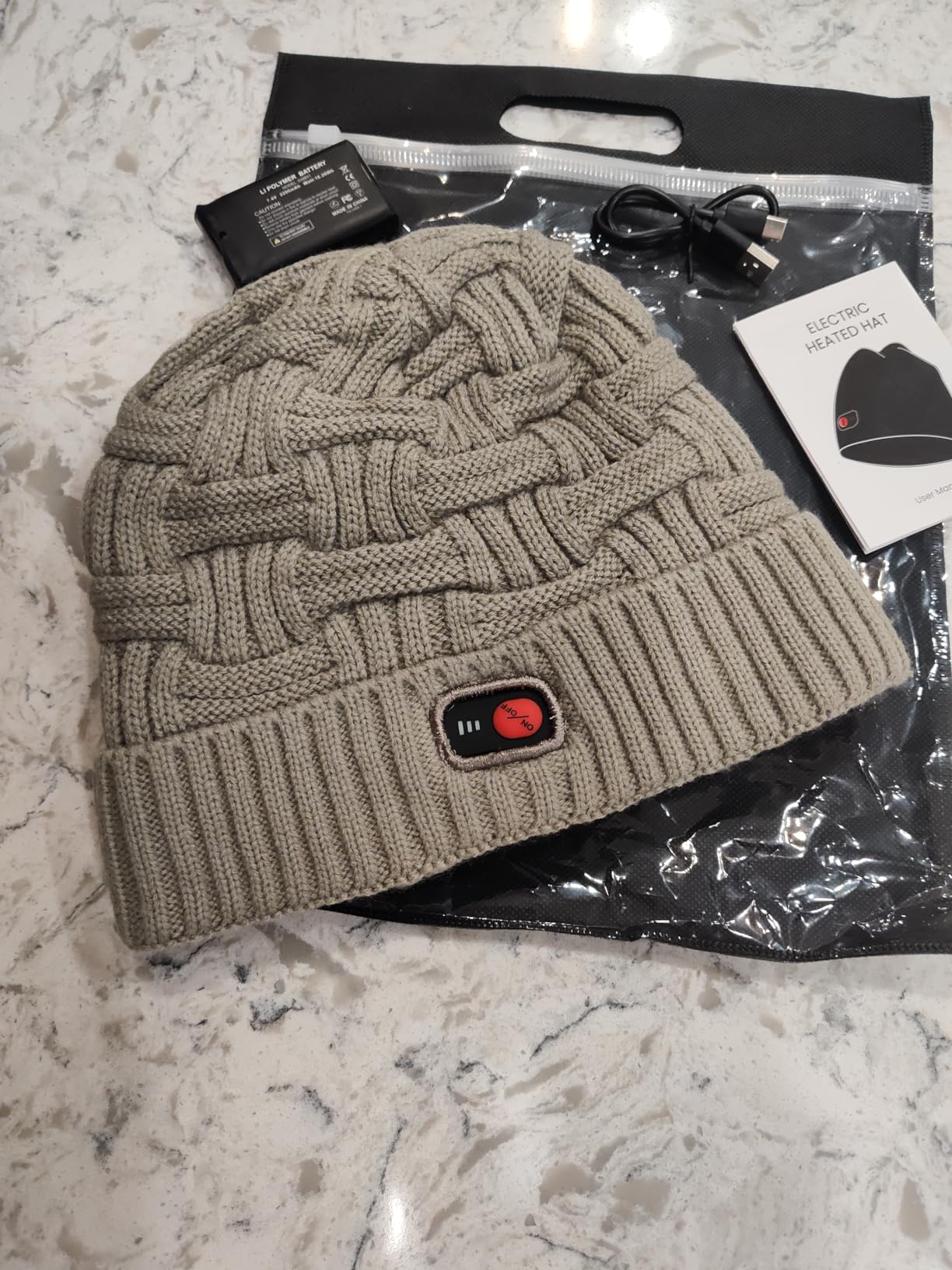 Svpro Battery Heated Beanie Hat - Rechargeable Warm Winter Cap customer photo 2