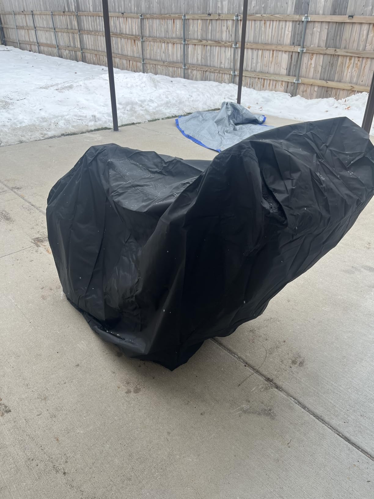 Himal Outdoors Snow Blower Cover-600D Heavy Duty Polyester,Waterproof,UV Protection,Universal Size for Most Electric Two Stage Snow Blowers 47