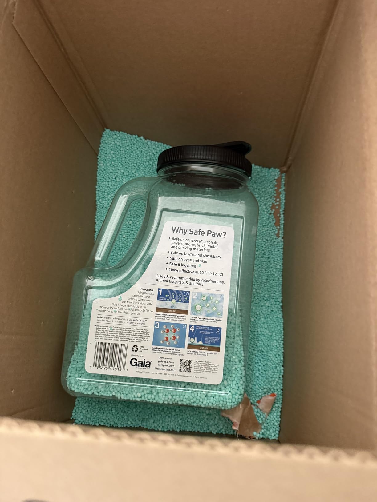 Safe Paw Ice Melt - Pet & Kid Friendly, Salt-Free & Chloride-Free, Safe for Concrete, Driveways & Sidewalks | Long-Lasting & Fast- Snow & Ice Melter for Winter Use - 3X Longer Effect customer photo 2