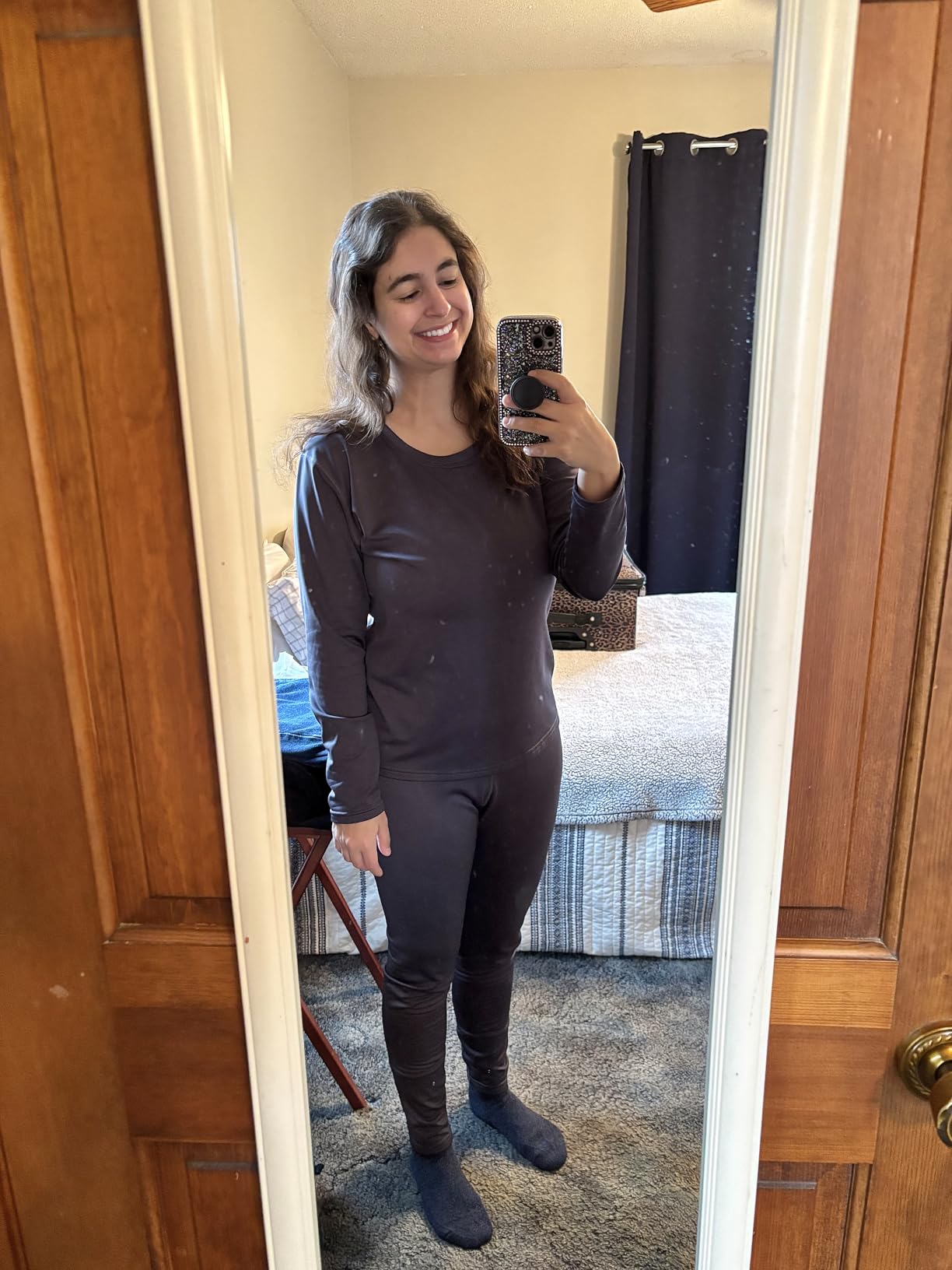 Thermal Underwear Women Ultra-Soft Long Johns Set Base Layer Skiing Winter Warm Top & Bottom customer photo 1