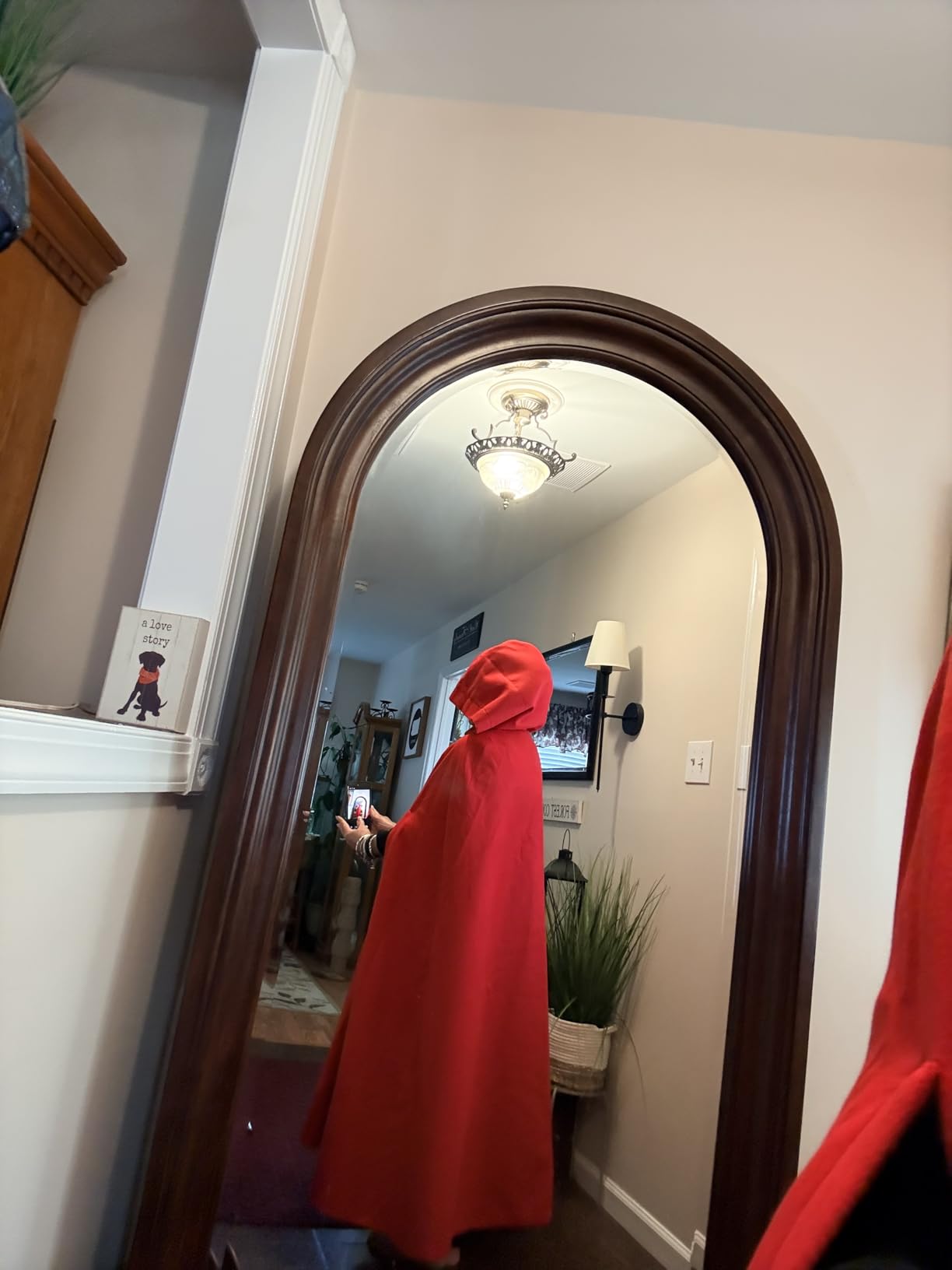 Hooded Cloak Wedding Cape for Women Bridal Winter Robe Wool Blend Halloween Costume Christmas customer photo 1