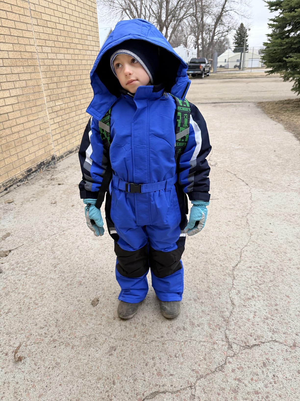 One-Piece Snowsuit Water Resistant Windproof Taslon Reflective for Kids/Boys, Girls customer photo 1